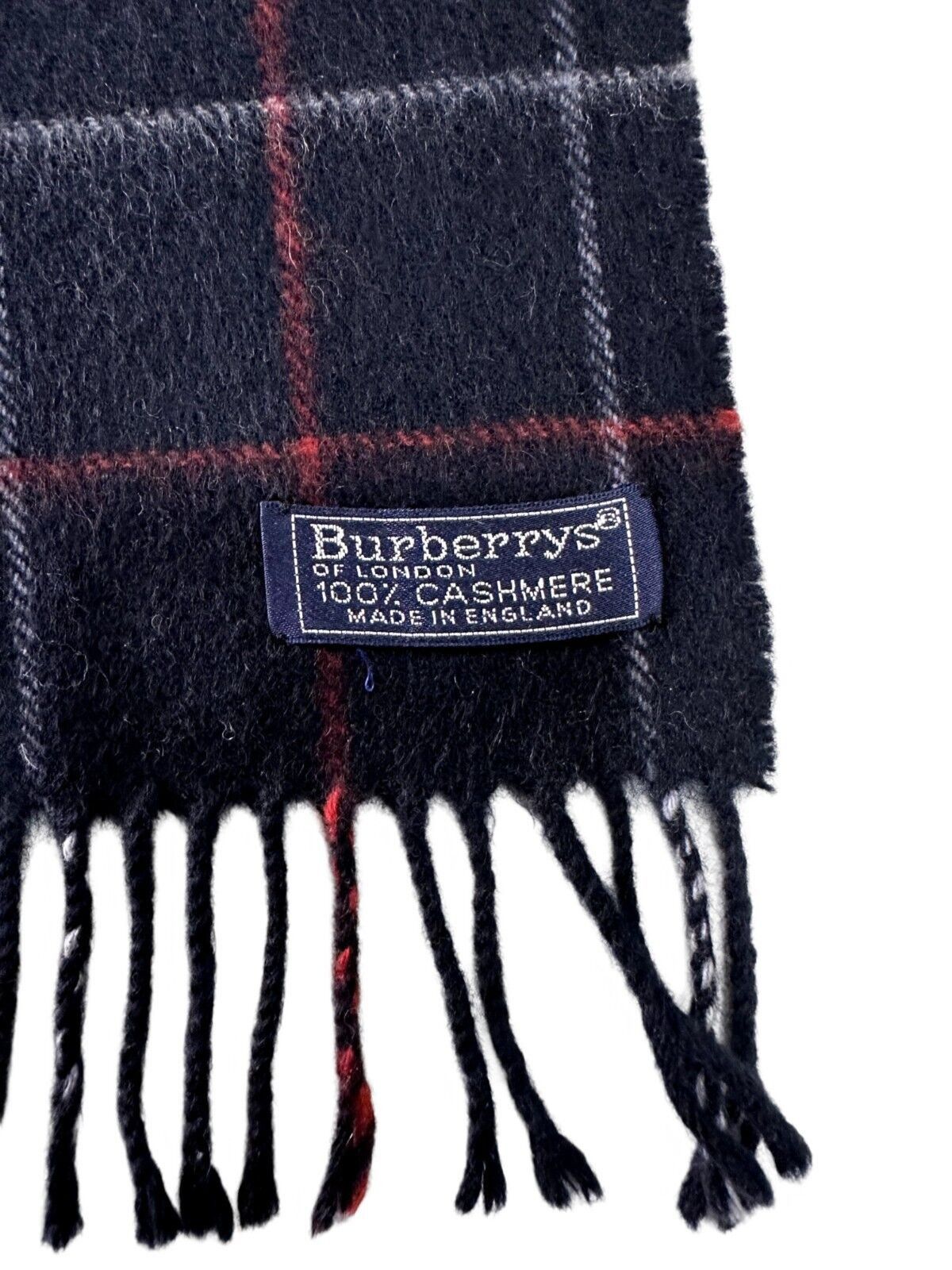 Burberry Burberrys Authentic Unisex Scarf Blue 100% Cashmere Size ONE SIZE - 2 Thumbnail