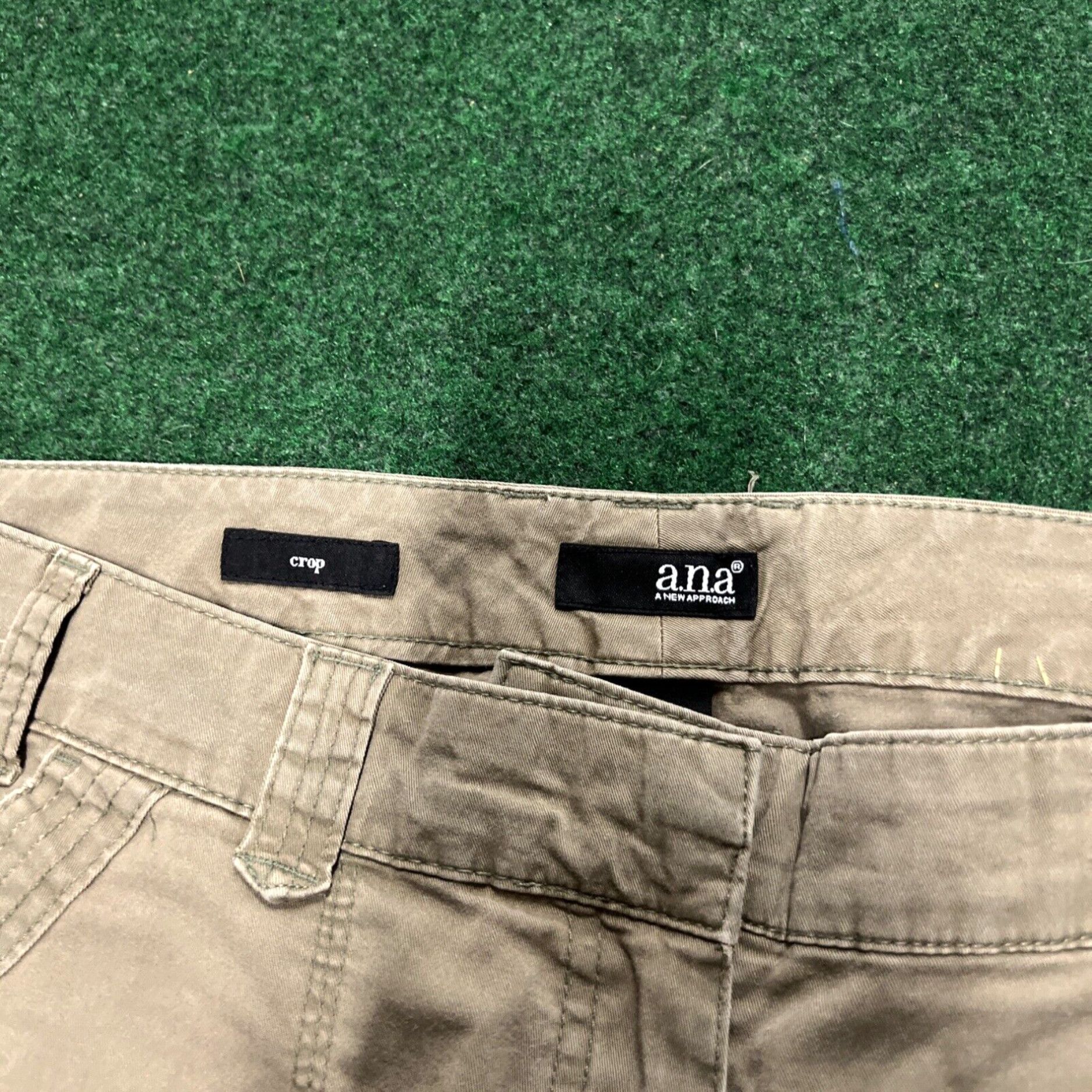 Vintage Ana A New Approach Women’s Khaki Brown Green Crop Cargo Pants Size 14 Size 36" / US 14 / IT 50 - 5 Thumbnail