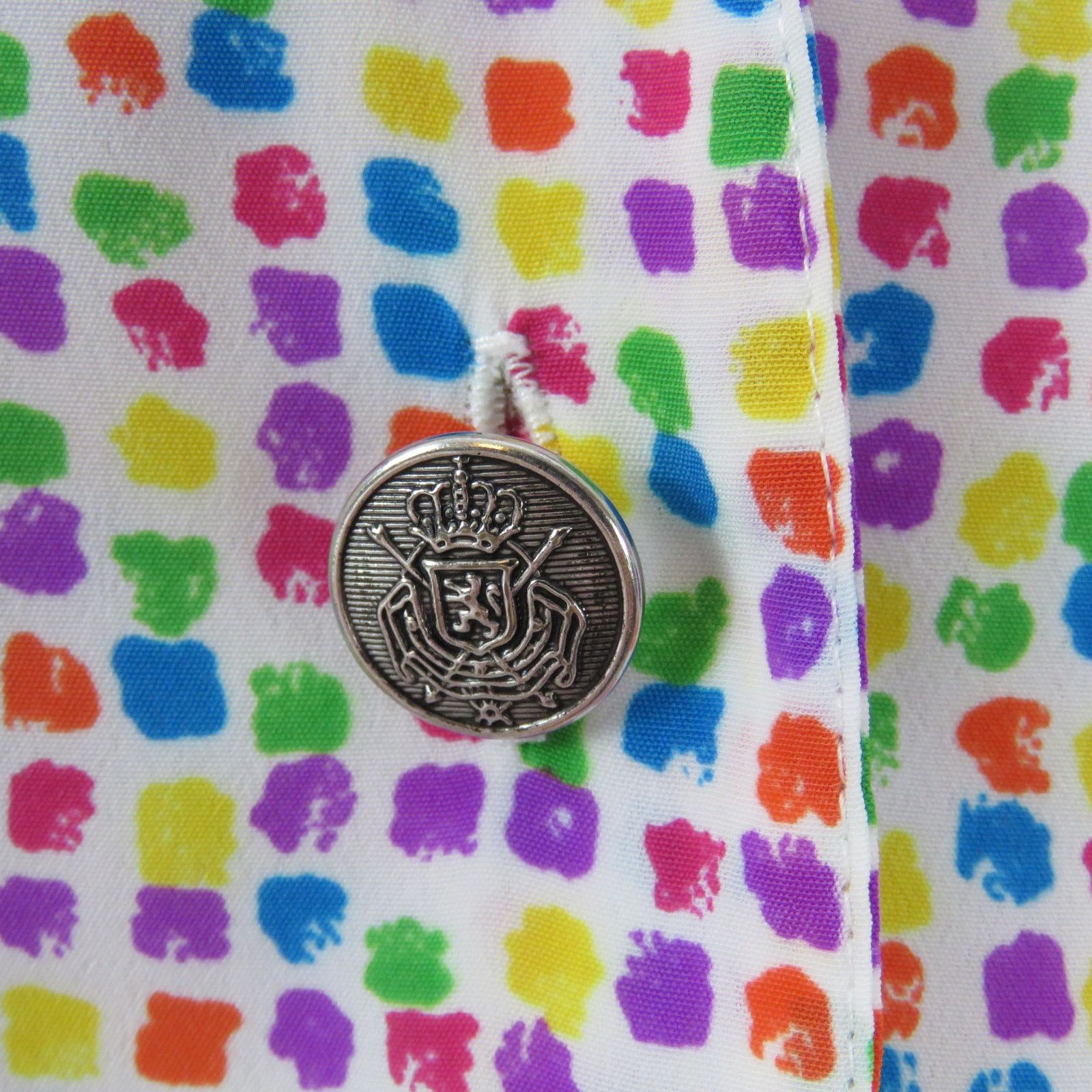 Vintage 80s Vintage Rainbow Button Down Collared Blouse Medium Size M / US 6-8 / IT 42-44 - 4 Thumbnail