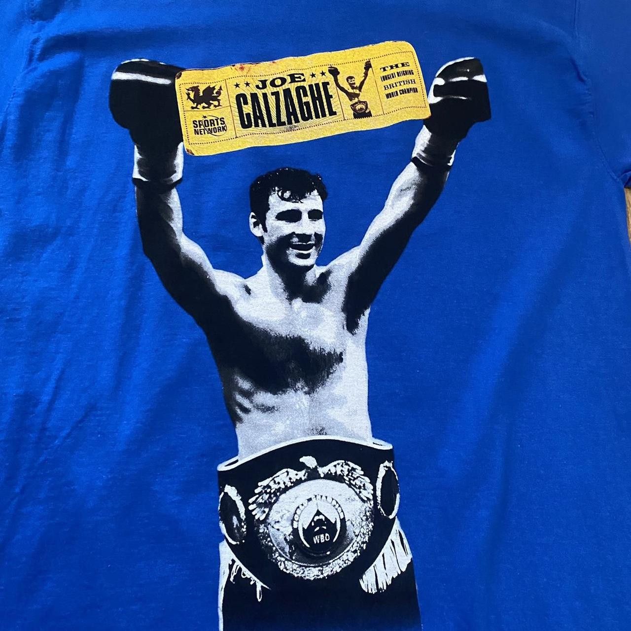 Fruit Of The Loom Blue Joe Calzaghe boxing T-shirt #boxing Size US M / EU 48-50 / 2 - 3 Thumbnail