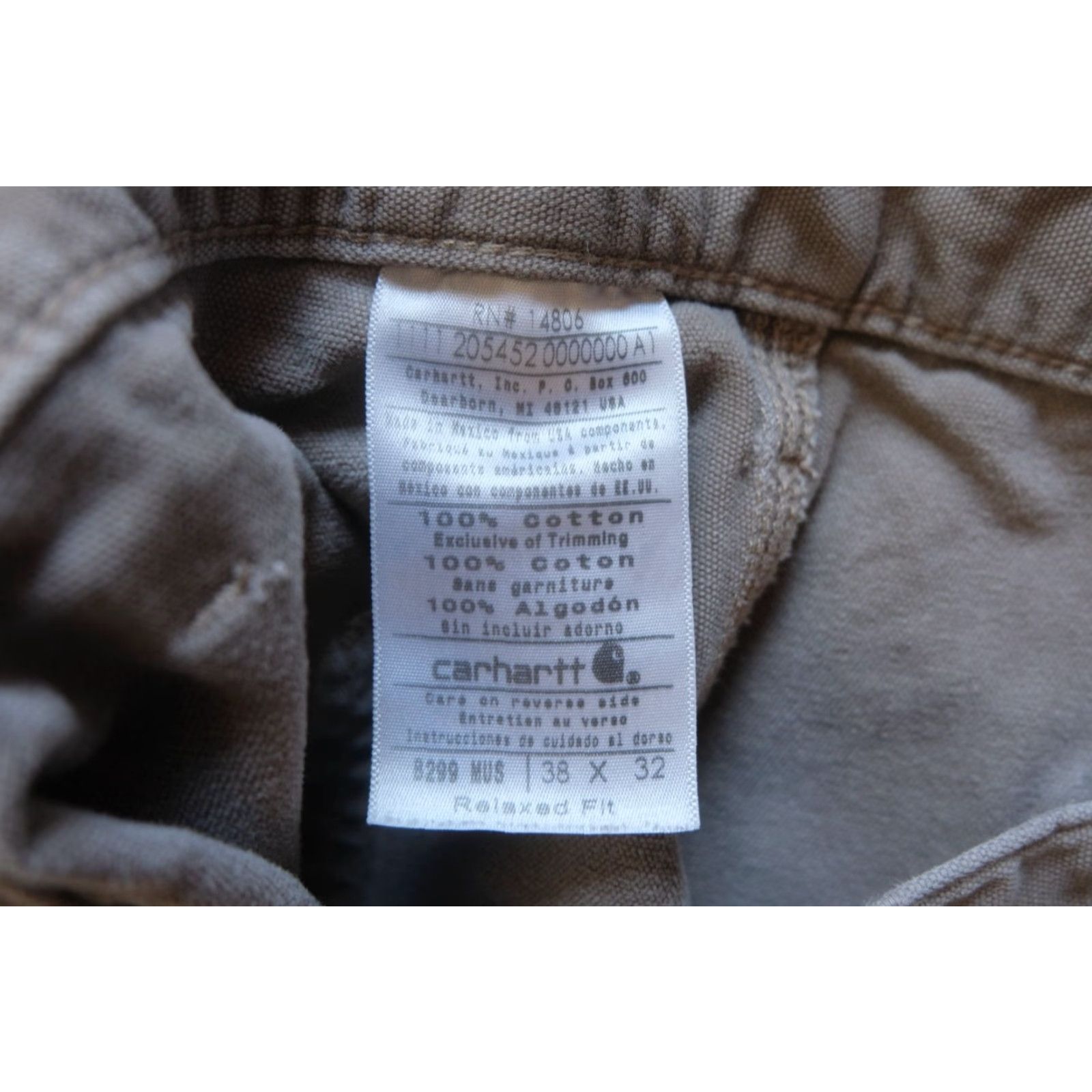 Carhartt VINTAGE Carhartt VTG Y2K 90s RETRO 100% COTTON WORK BROWN DISTRESSED JEANS SZ 38x32 Size US 38 / EU 54 - 6 Thumbnail