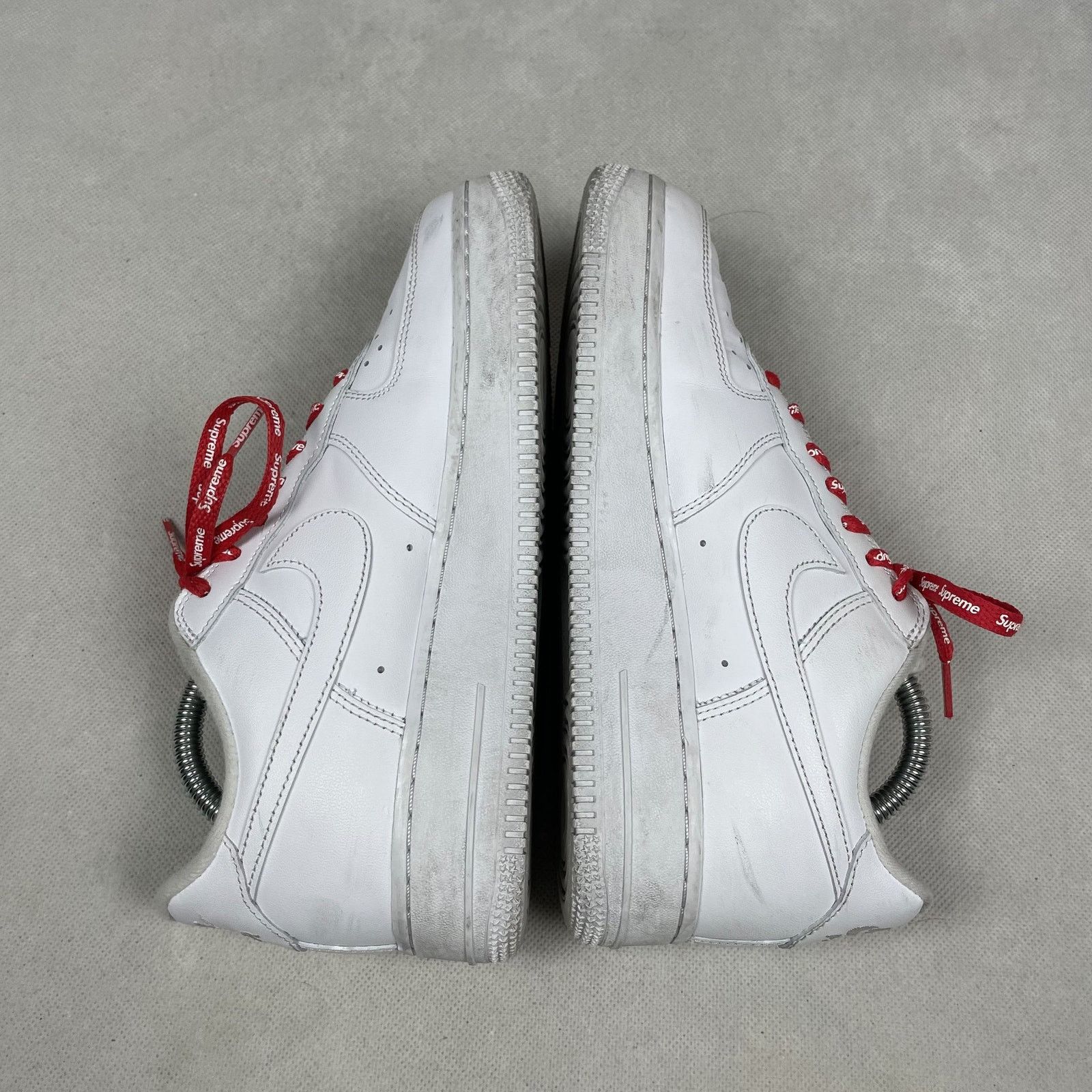Nike × Supreme Nike Air Force 1 Low SP CU9225-100 Men White Leather Shoes 7 Size US 7 / EU 40 - 3 Thumbnail