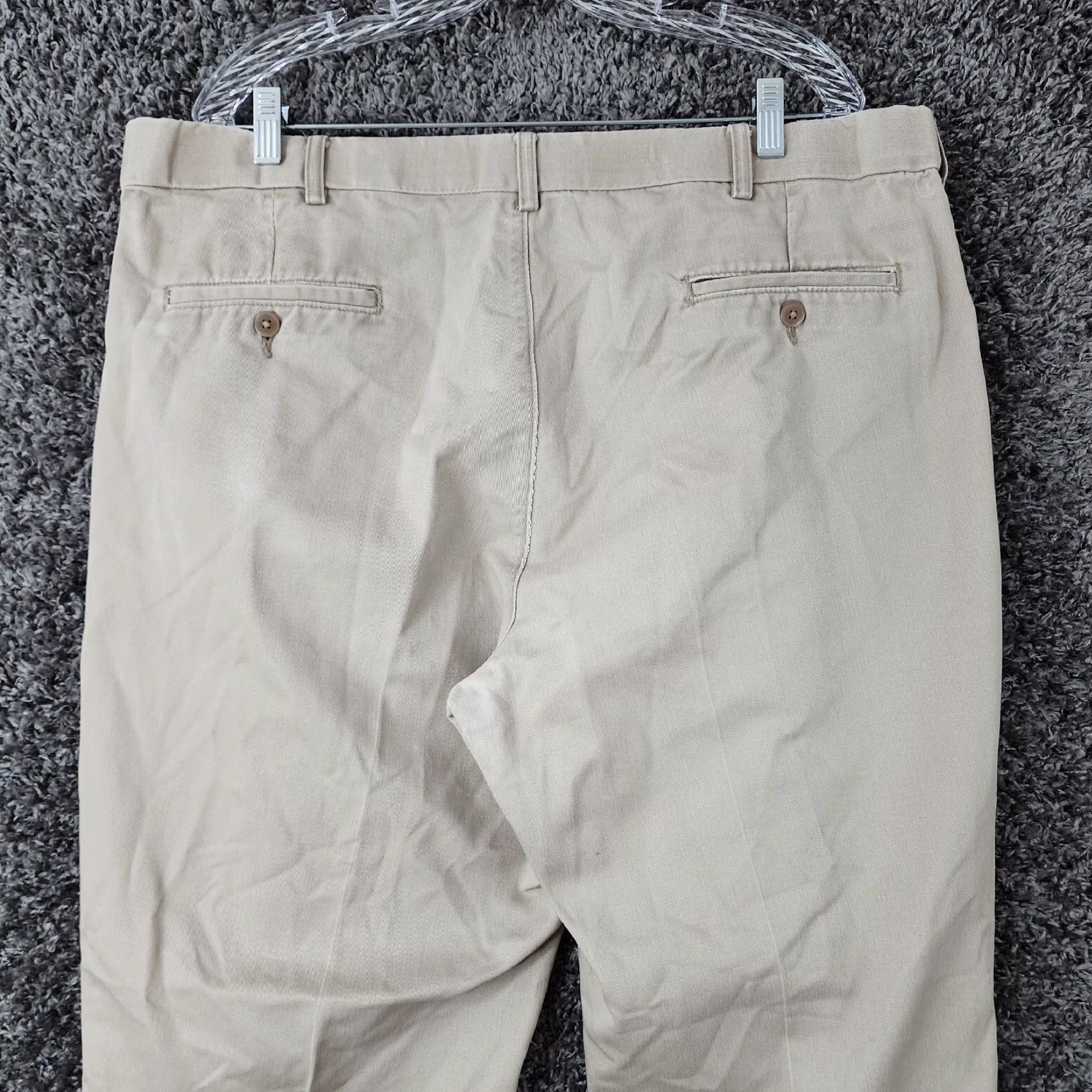 Vintage Cabela's Men's Beige Pleated Straight Cuffed Dress Pants - 40x32 Mens Size US 40 / EU 56 - 7 Thumbnail