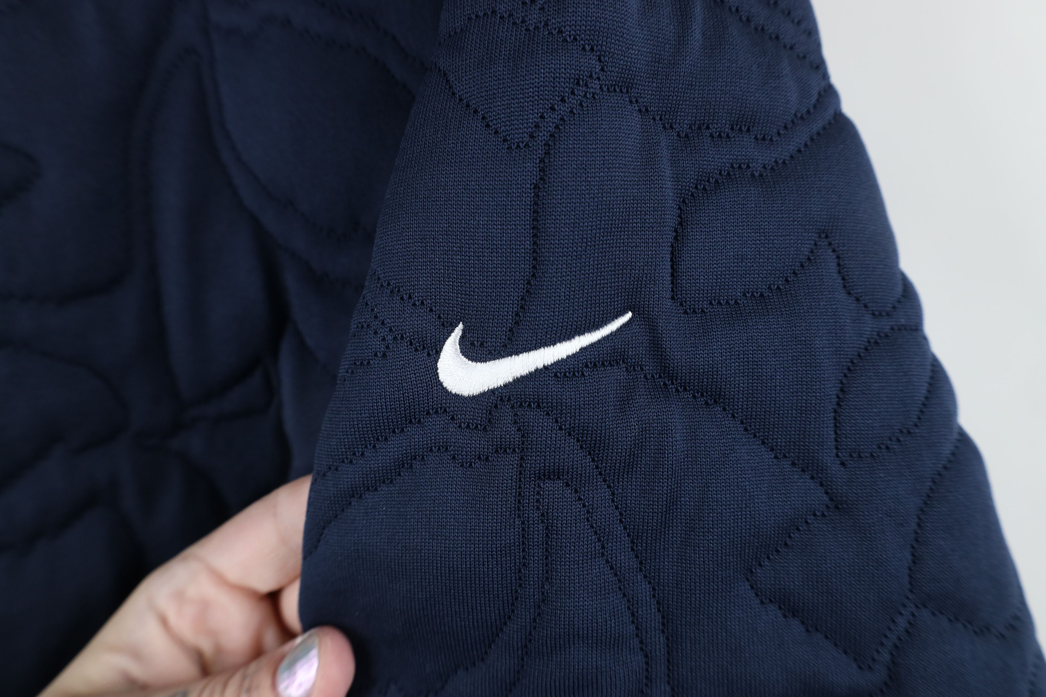 Nike × Vintage Nike Scott Mini Swoosh Quilted Golf Mid Layer Sweatshirt Size L / US 10 / IT 46 - 4 Thumbnail