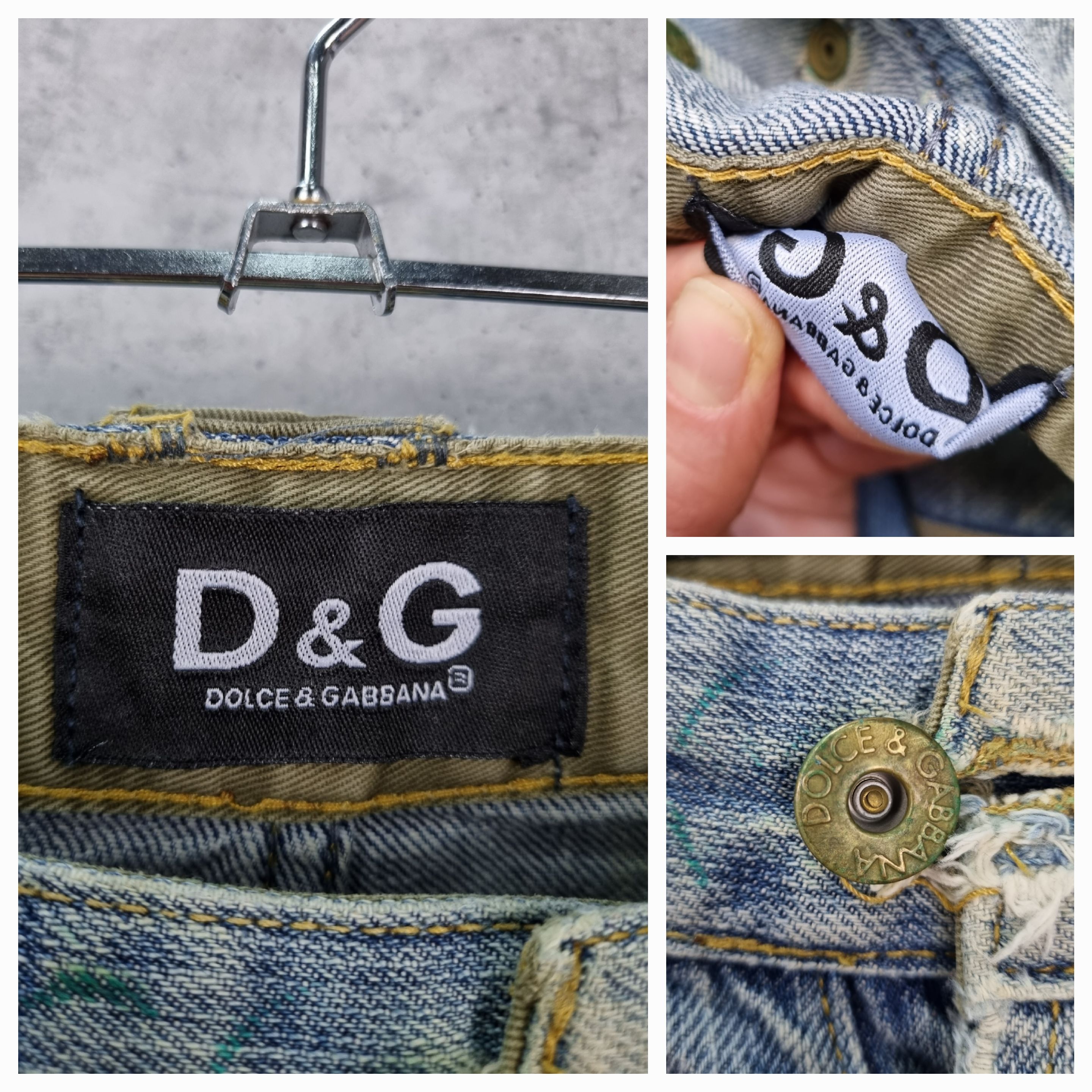 Vintage 90s Dolce & Gabbana Dirty Aesthetic Denim Jeans Size US 32 / EU 48 - 16 Thumbnail