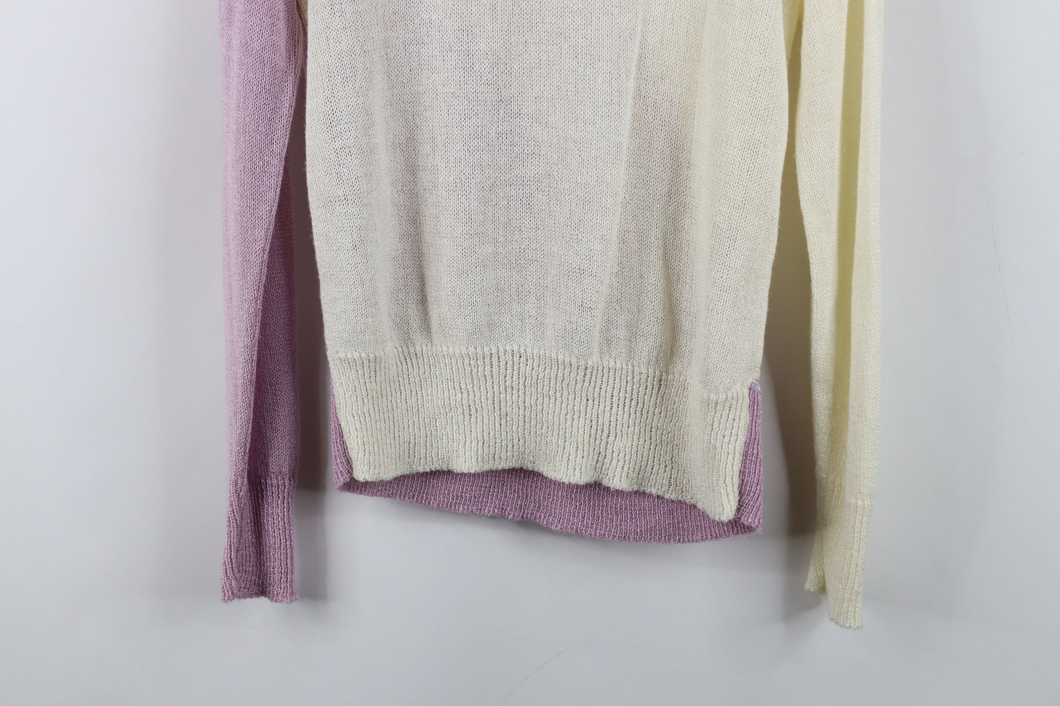 Vintage Vintage 70s 80s Mid Mod Loose Knit Nature Leaf Sweater Size L / US 10 / IT 46 - 12 Thumbnail