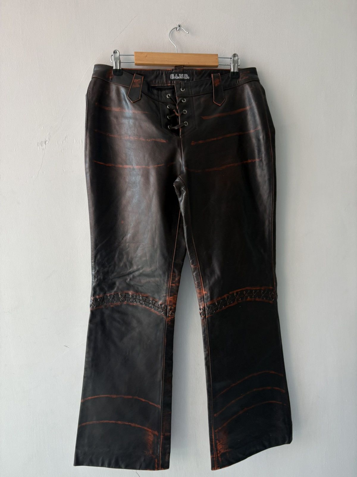 Vintage Vintage leather trousers Size 27" / US 4 / IT 40 - 10 Thumbnail