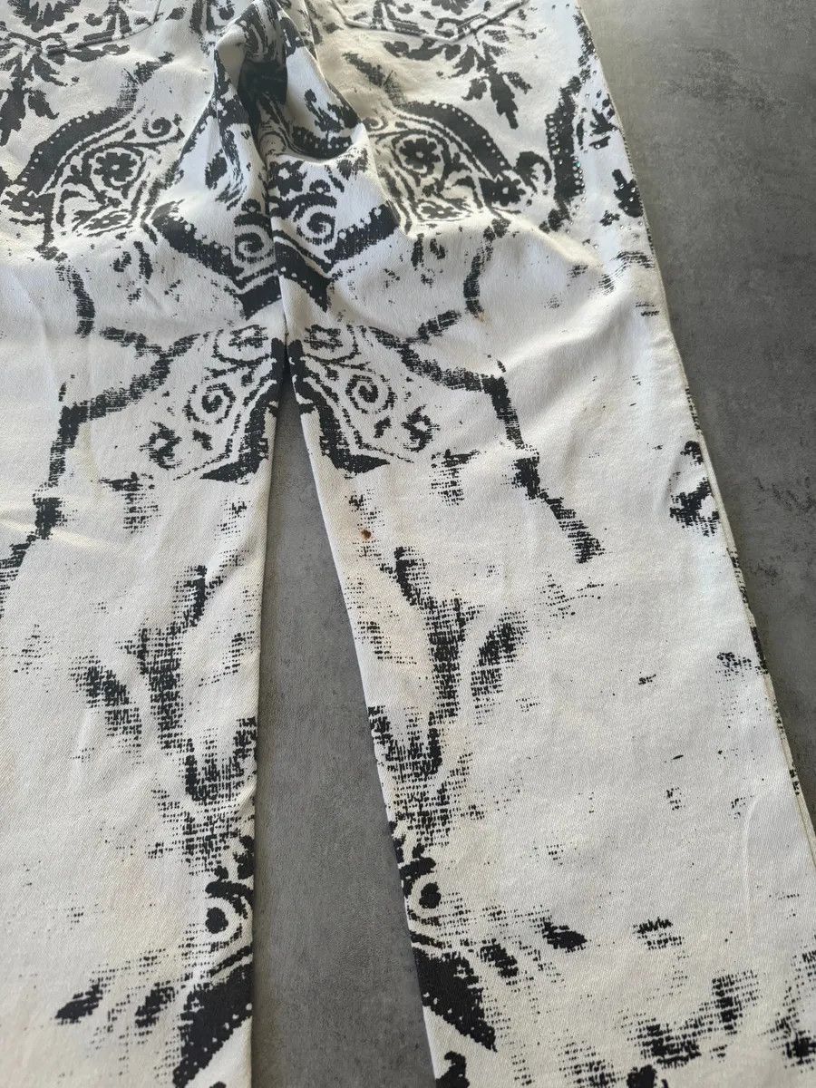 Roberto Cavalli × Vintage 1990s Roberto Cavalli Royal Arabic Mozaic Pants Size 28" / US 6 / IT 42 - 7 Thumbnail