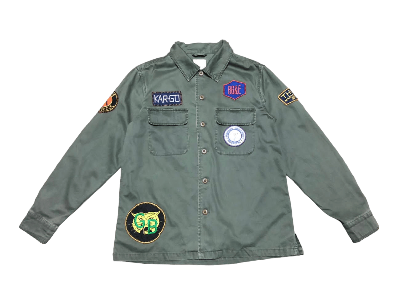 Vintage Vtg Union Outfitter C-46 Button Down Shirt Custom Patch Size US M / EU 48-50 / 2 - 2 Thumbnail