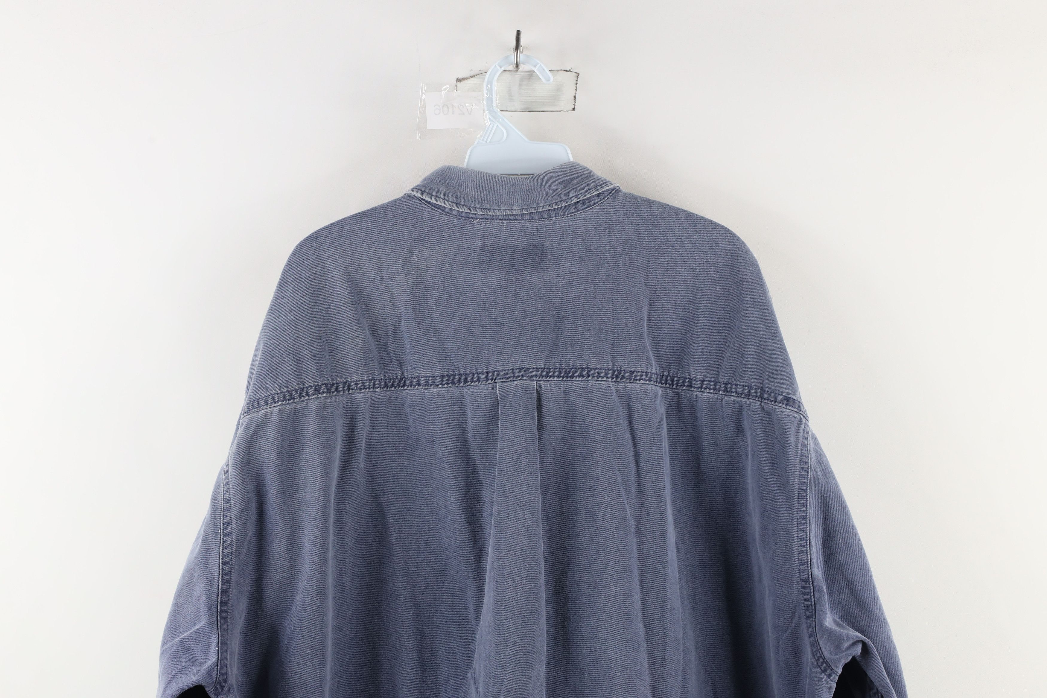 Eddie Bauer × Vintage Vintage 90s Eddie Bauer Thrashed Collared Button Down Shirt Size US XL / EU 56 / 4 - 12 Thumbnail