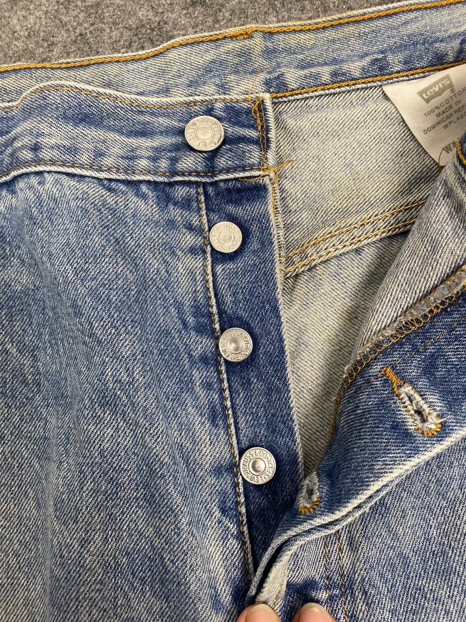 Levi's vintage levis 501xx distressed denim nice design Size US 42 / EU 58 - 12 Thumbnail