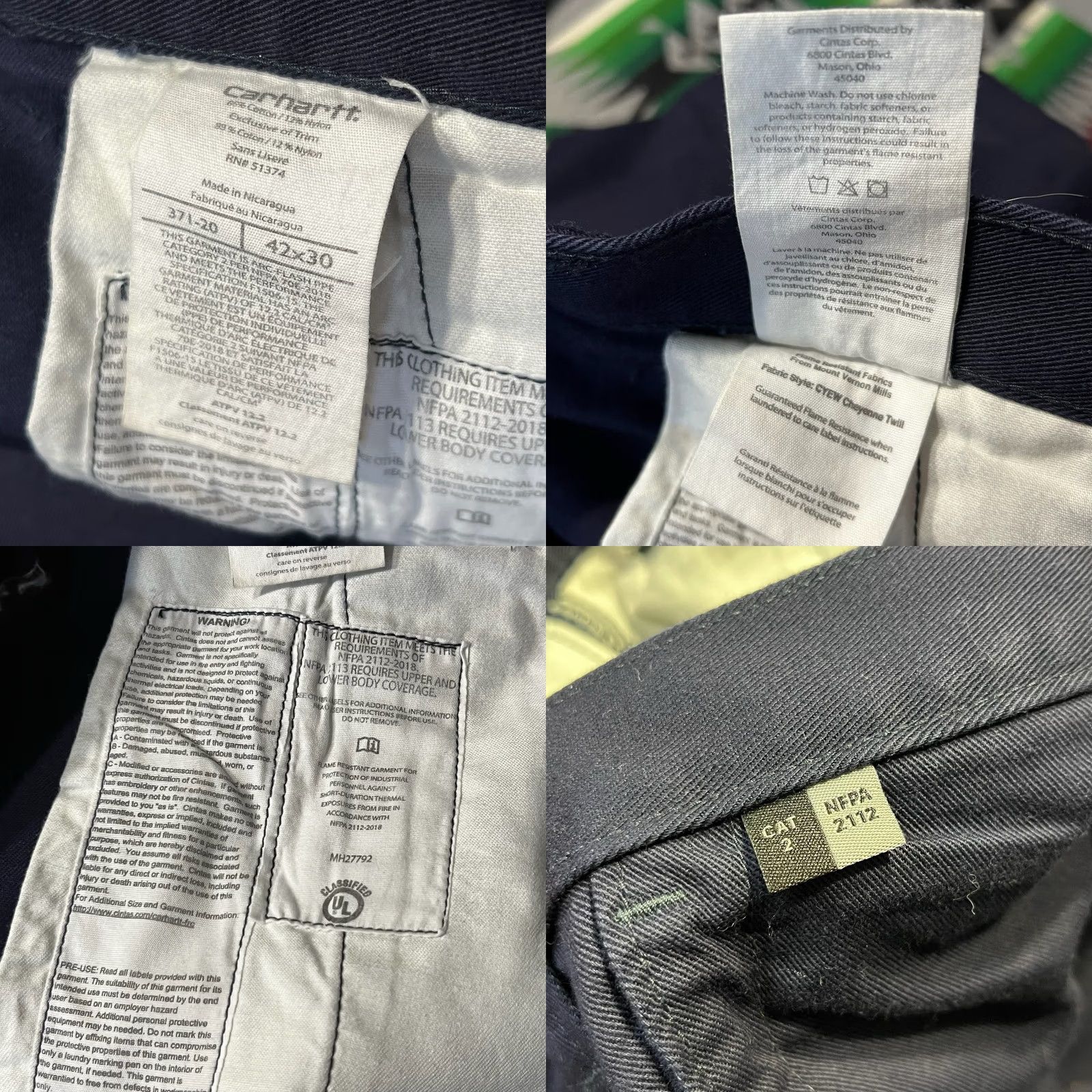 Carhartt Carhartt Pants Mens 42x30 Navy Flame Resistant Workwear B9 Size US 42 / EU 58 - 9 Thumbnail