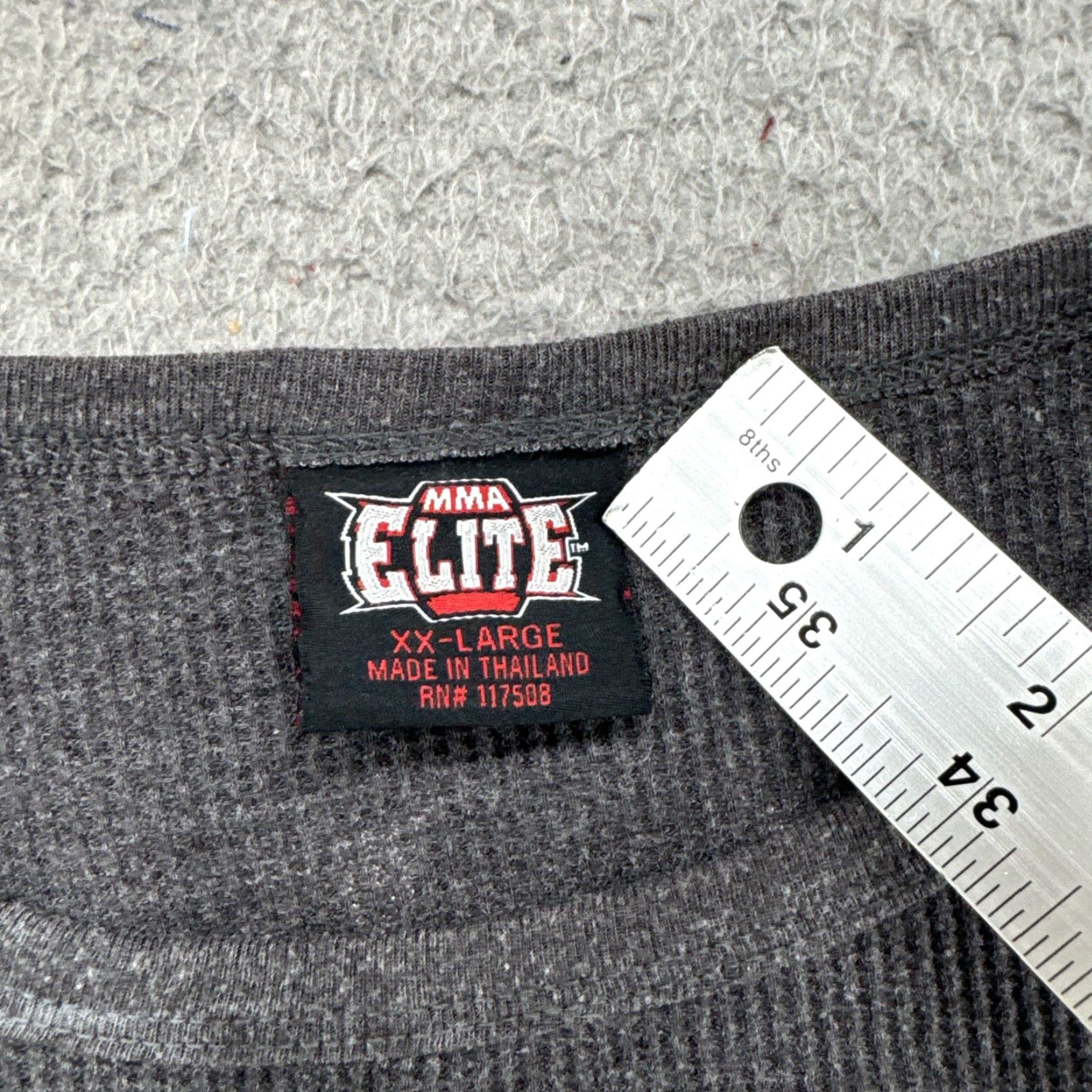 Vintage VINTAGE MMA Elite Thermal Long Sleeve Shirt Gray 2XL MMA Elite Salvation Grunge Y2K Crew Neck Men Size US XXL / EU 58 / 5 - 2 Thumbnail