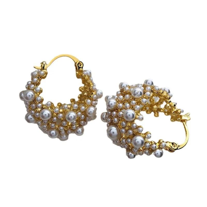 Other Irregular Metal Pearl Earrings Size ONE SIZE - 7 Thumbnail
