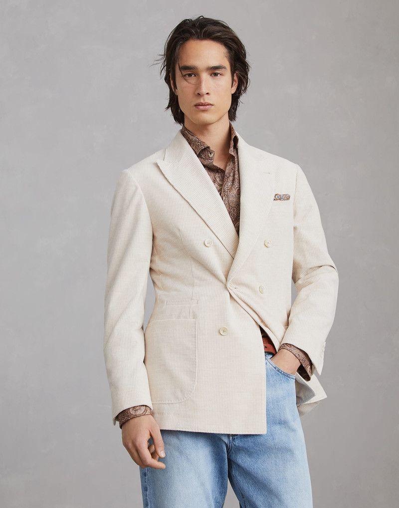 Brunello Cucinelli o1w1db10226 Suit Type Jacket in Beige/Khaki Size US M / EU 48-50 / 2 - 4 Thumbnail