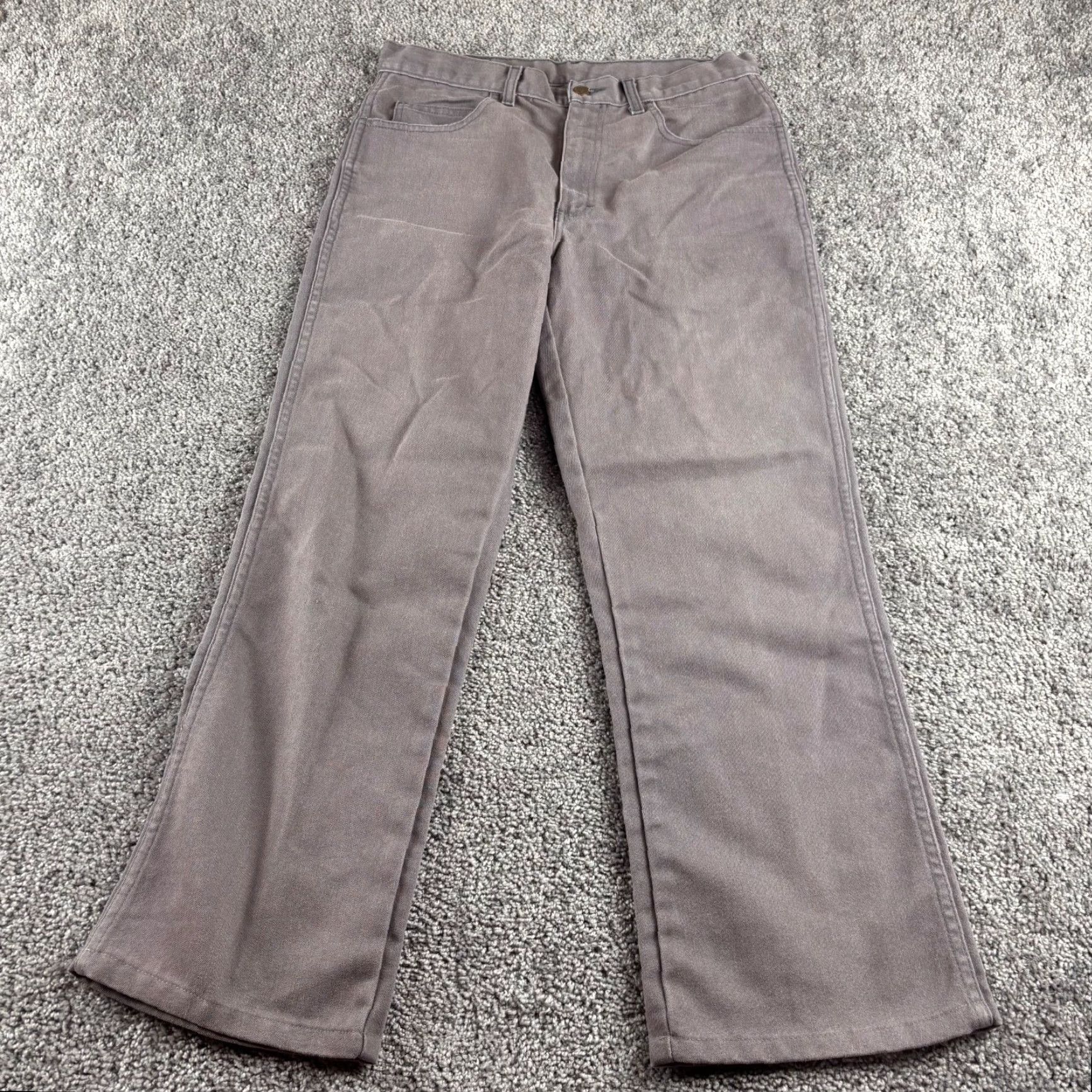 Denime VINTAGE Sheplers Mens Pants 32x28 Denim Gray Western Ranch Straight Leg 1990s Rockabilly Everyday Mens Size US 32 / EU 48 - 3 Thumbnail