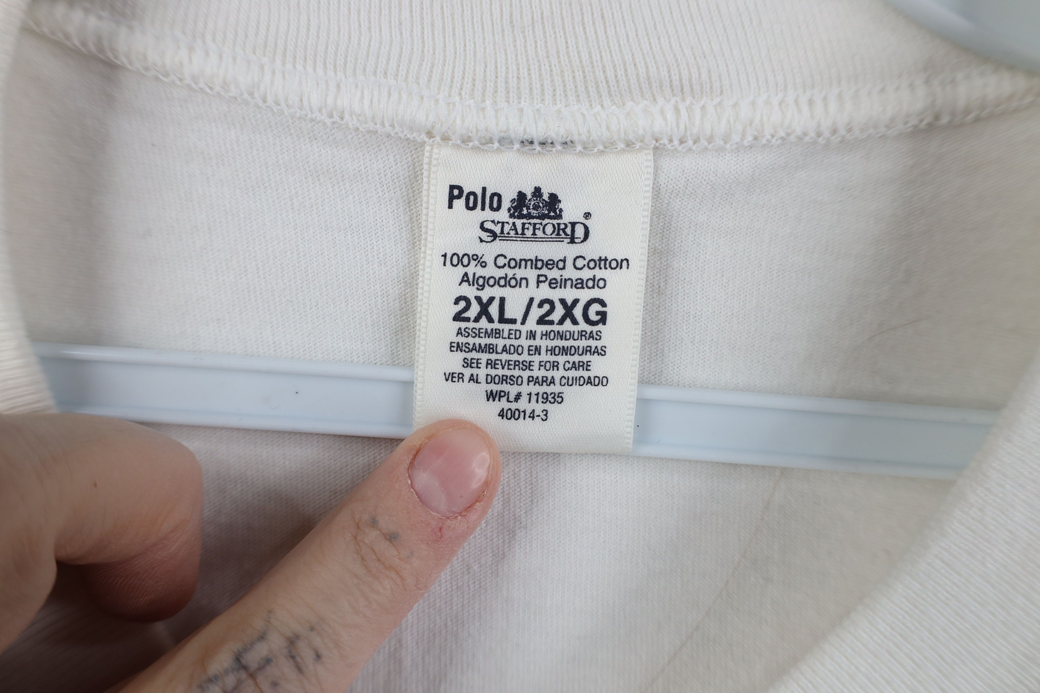 Vintage Vintage 90s Streetwear Cotton Short Sleeve T-Shirt White Size US XXL / EU 58 / 5 - 4 Thumbnail