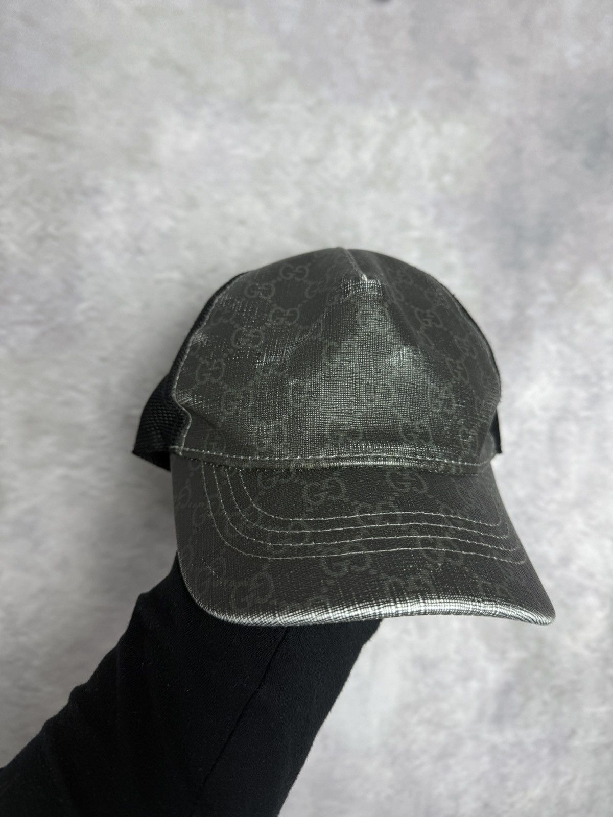 Gucci Gucci monogram GG hat cap grey Size ONE SIZE - 3 Thumbnail