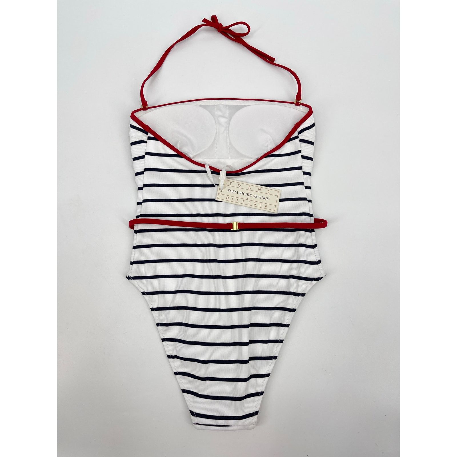 Tommy Hilfiger Tommy Hilfiger | NWT Sofia Capsule Stripe Belted Swimsuit Size S / US 4 / IT 40 - 6 Thumbnail