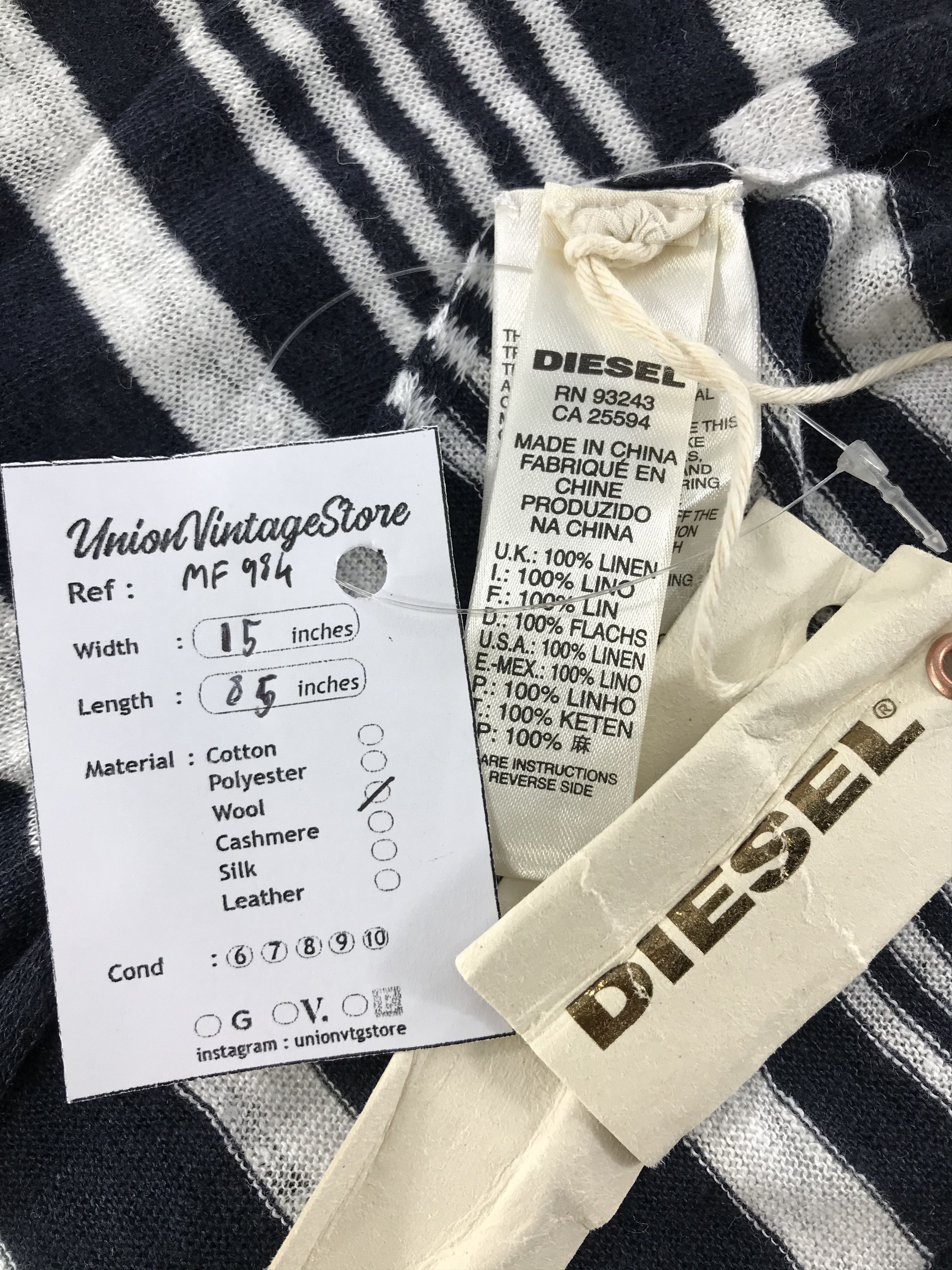 Diesel Vintage Diesel Scarf/Muffler/Neckwear MF984 Size ONE SIZE - 5 Thumbnail