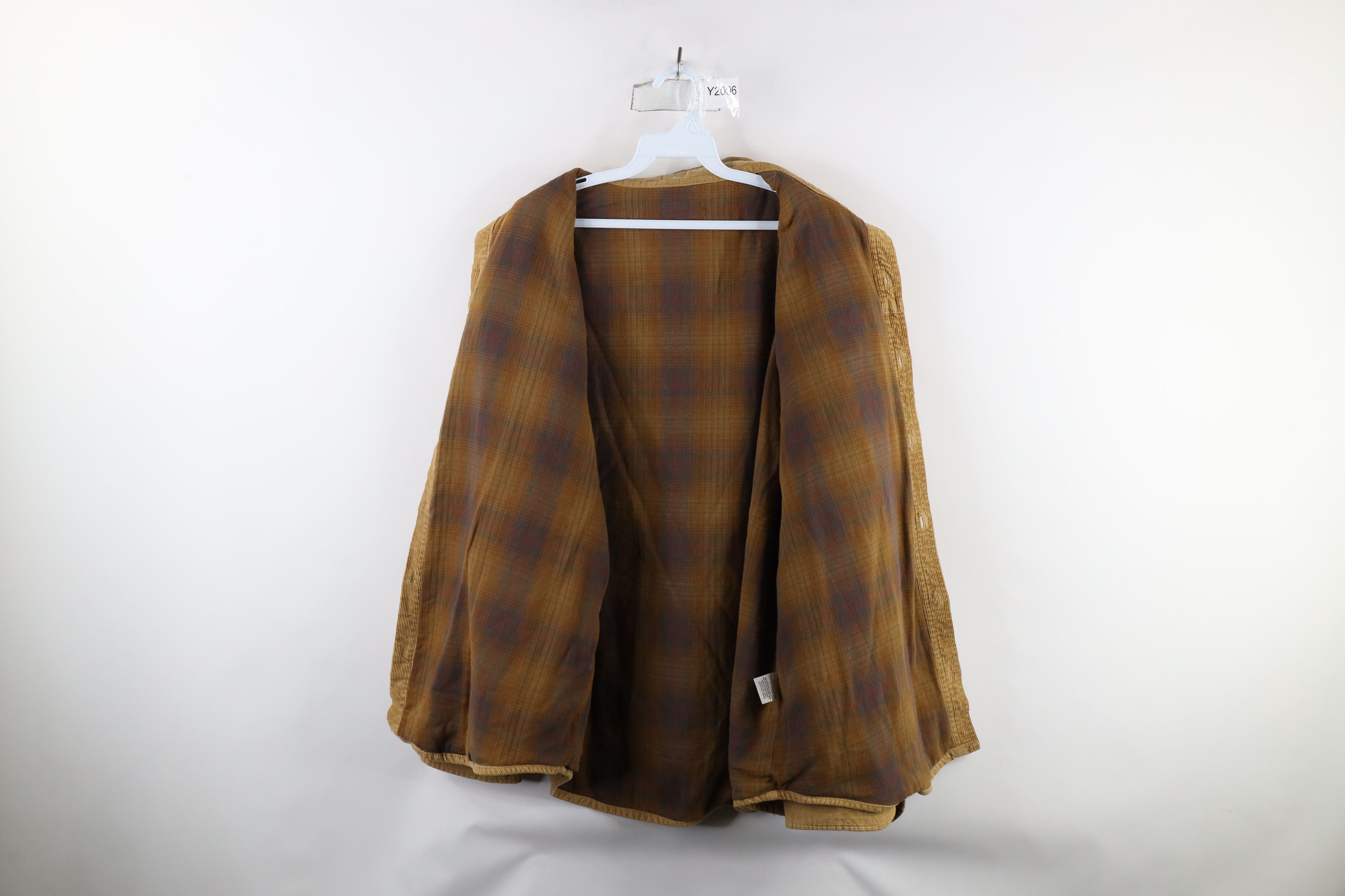 Vintage Vintage 90s Streetwear Flannel Lined Corduroy Shirt Jacket Size US L / EU 52-54 / 3 - 8 Thumbnail