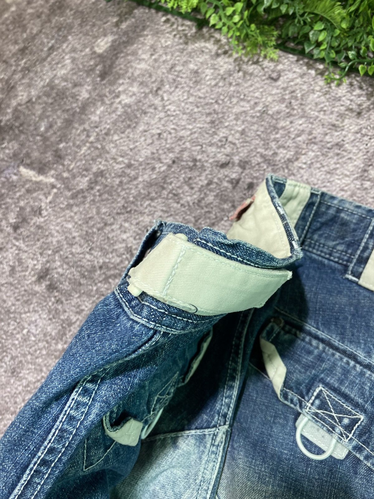 JNCO Vintage Y2K Fishbone Multi-pocket Flared Washed Jeans Pants Size US 30 / EU 46 - 19 Thumbnail