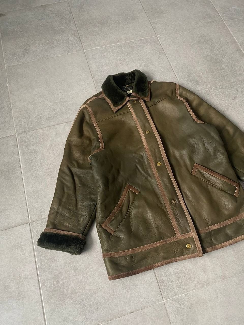 Celine Celine Vintage Shearling Jacket Made in France 80s Rare sz L Size US L / EU 52-54 / 3 - 5 Thumbnail