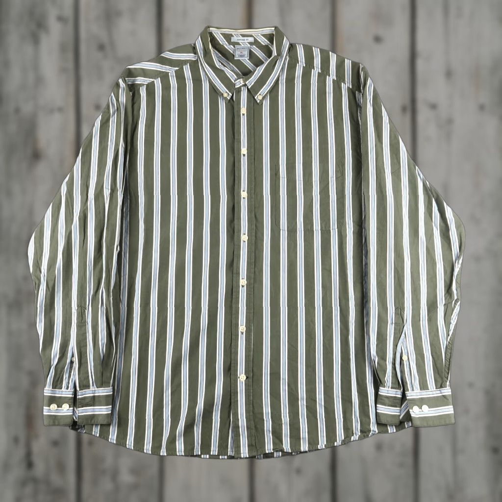 Old Navy VINTAGE Old Navy Shirt Mens XL Olive Green Button-Down Long Sleeve Regular Fit Collared Casual Shirt Size US XL / EU 56 / 4 - 1 Thumbnail