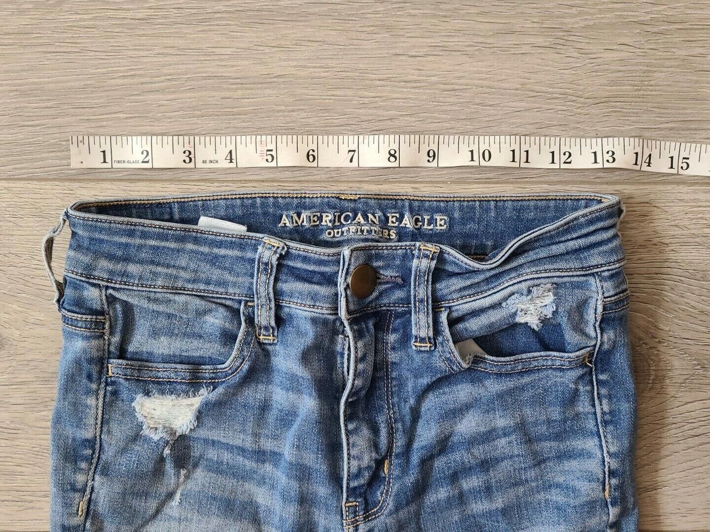 Designer American Eagle Cut Off Shorts Size 2 High Rise Jegging Size 26" / US 2 / IT 38 - 4 Thumbnail