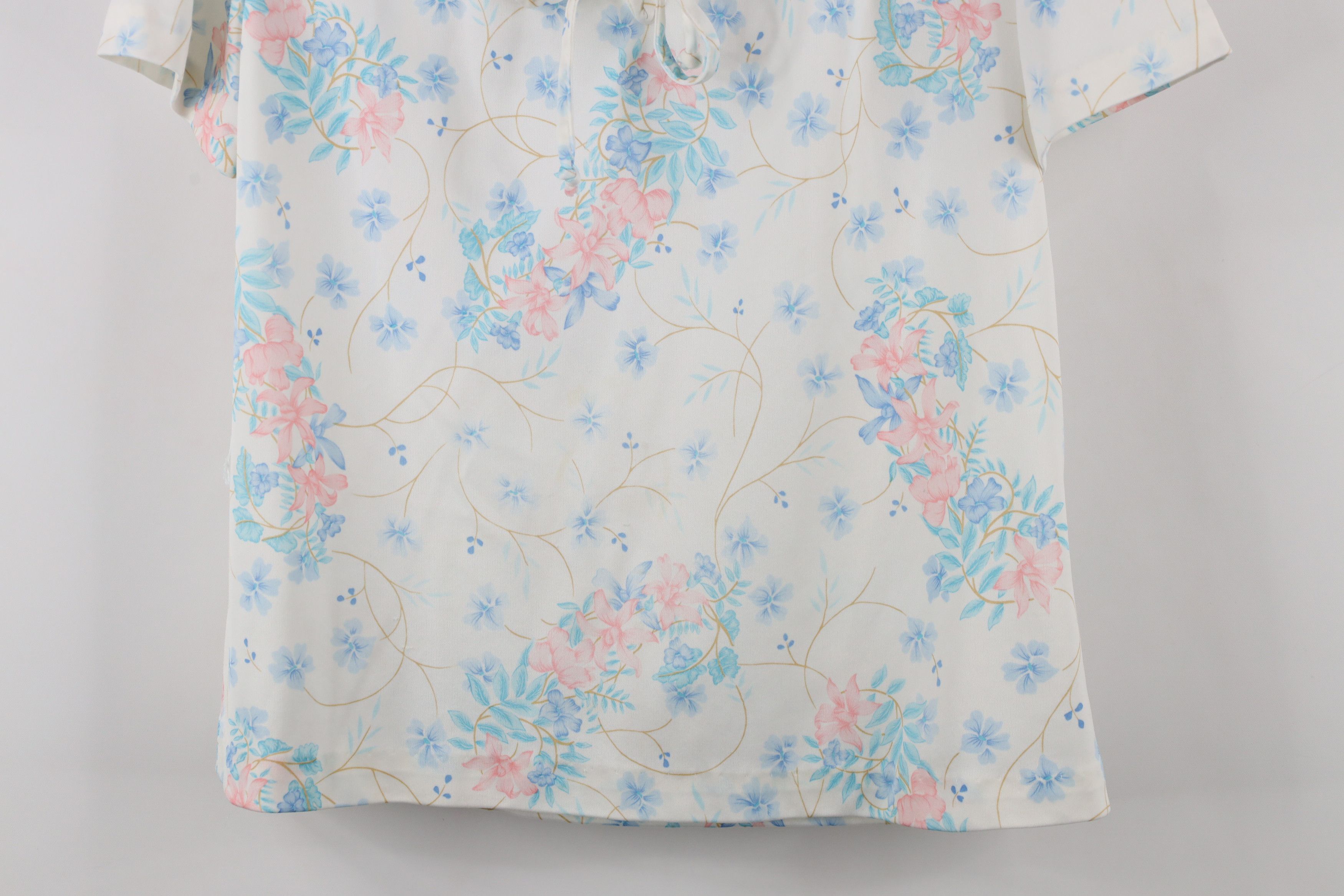 Vintage Vintage 70s Streetwear Flower Knit Short Sleeve Shirt Size M / US 6-8 / IT 42-44 - 3 Thumbnail