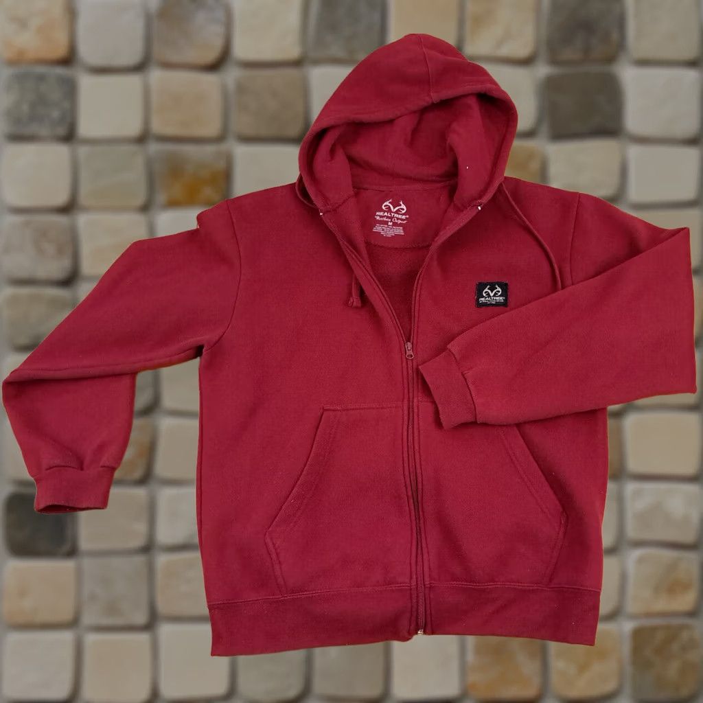 Realtree Realtree Hooded Sweatshirt Pullover Red Outdoor Medium Men Size US M / EU 48-50 / 2 - 1 Thumbnail