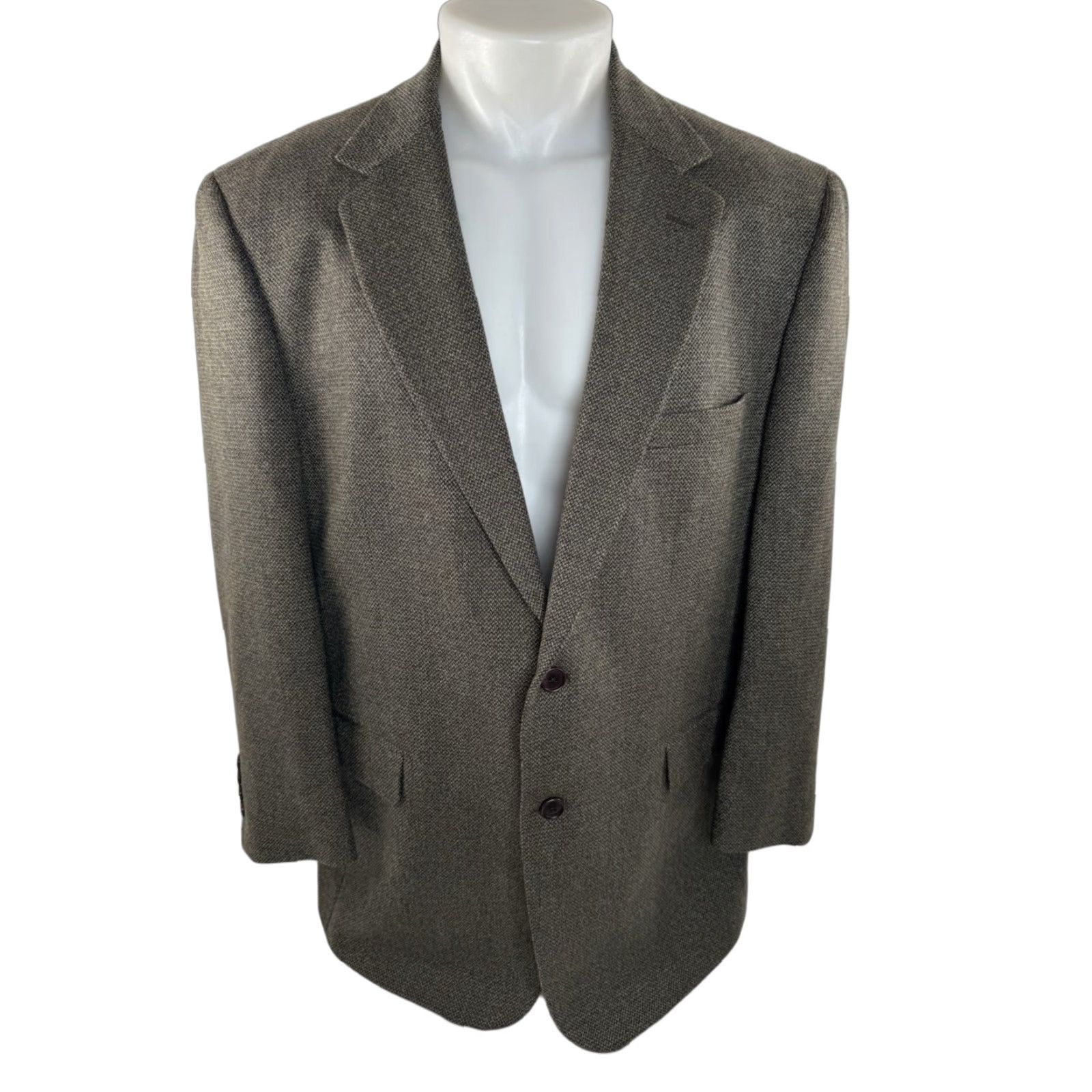 Brooks Brothers BROOKS BROTHERS Blazer Wool Mens 44 R Green / Brown / Gray EXCELLENT Blazer Jacket Apparel Men 44 R Natural Wool Blazer Mens Mens Size 44R - 1 Thumbnail
