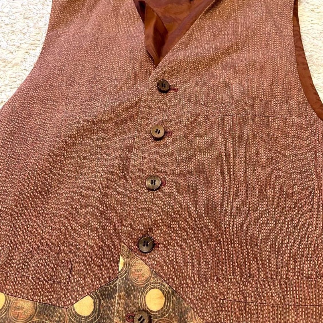 Issey Miyake ISSEY MIYAKE VEST GILET JACKET MEN SIZE 2XL MULTICOLOR COTTON USED Size US XXL / EU 58 / 5 - 4 Thumbnail