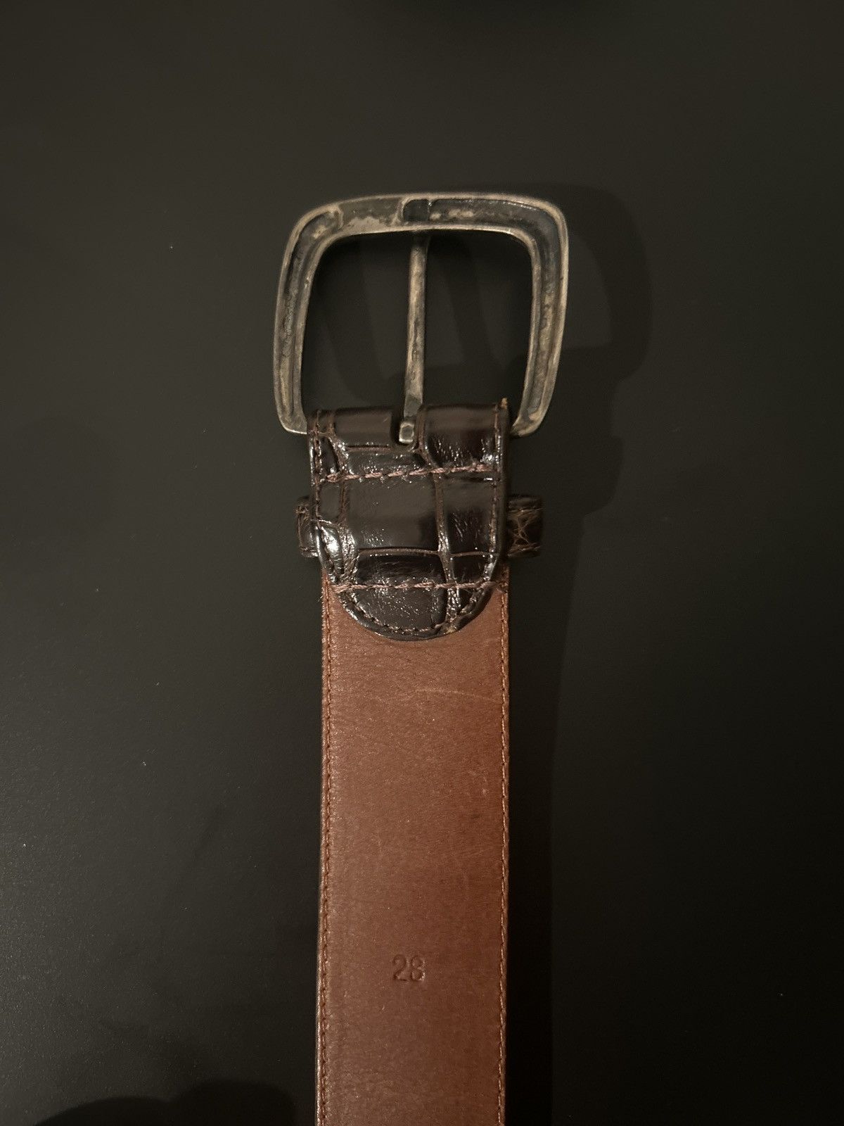 Ralph Lauren Ralph Lauren Vintage Sterling Silver Alligator Belt Size 28 Size ONE SIZE - 4 Thumbnail