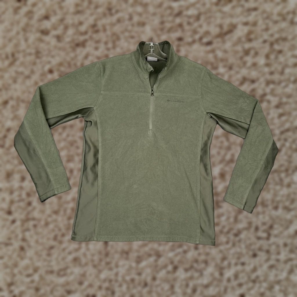 Vintage Columbia Mens Small Green Fleece 1/4 Zip Pullover Hiking Polyester Size US S / EU 44-46 / 1 - 1 Thumbnail