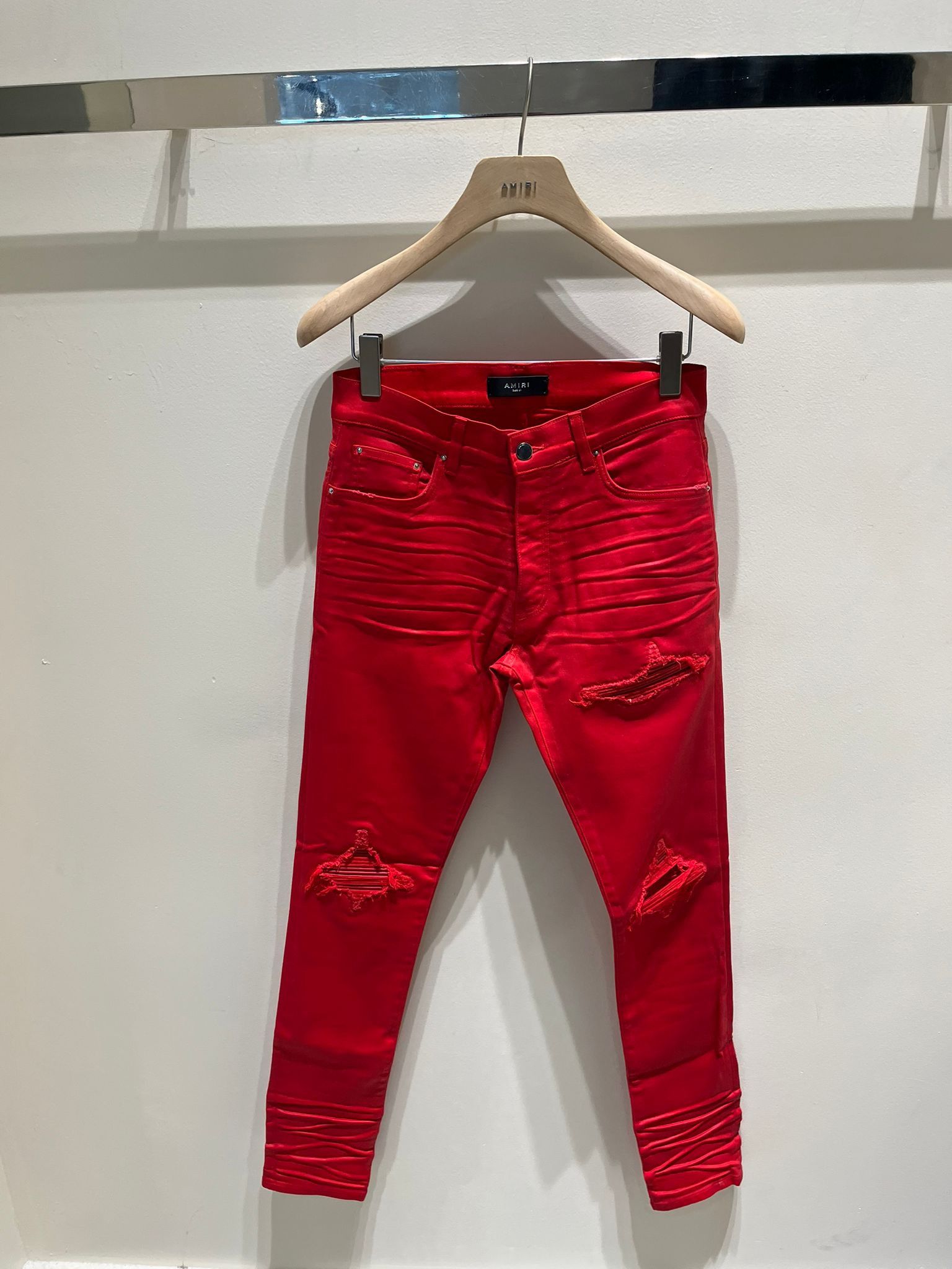 Amiri o1s1wg110825 MX1 Jeans in Red Size US 36 / EU 52 - 1 Thumbnail
