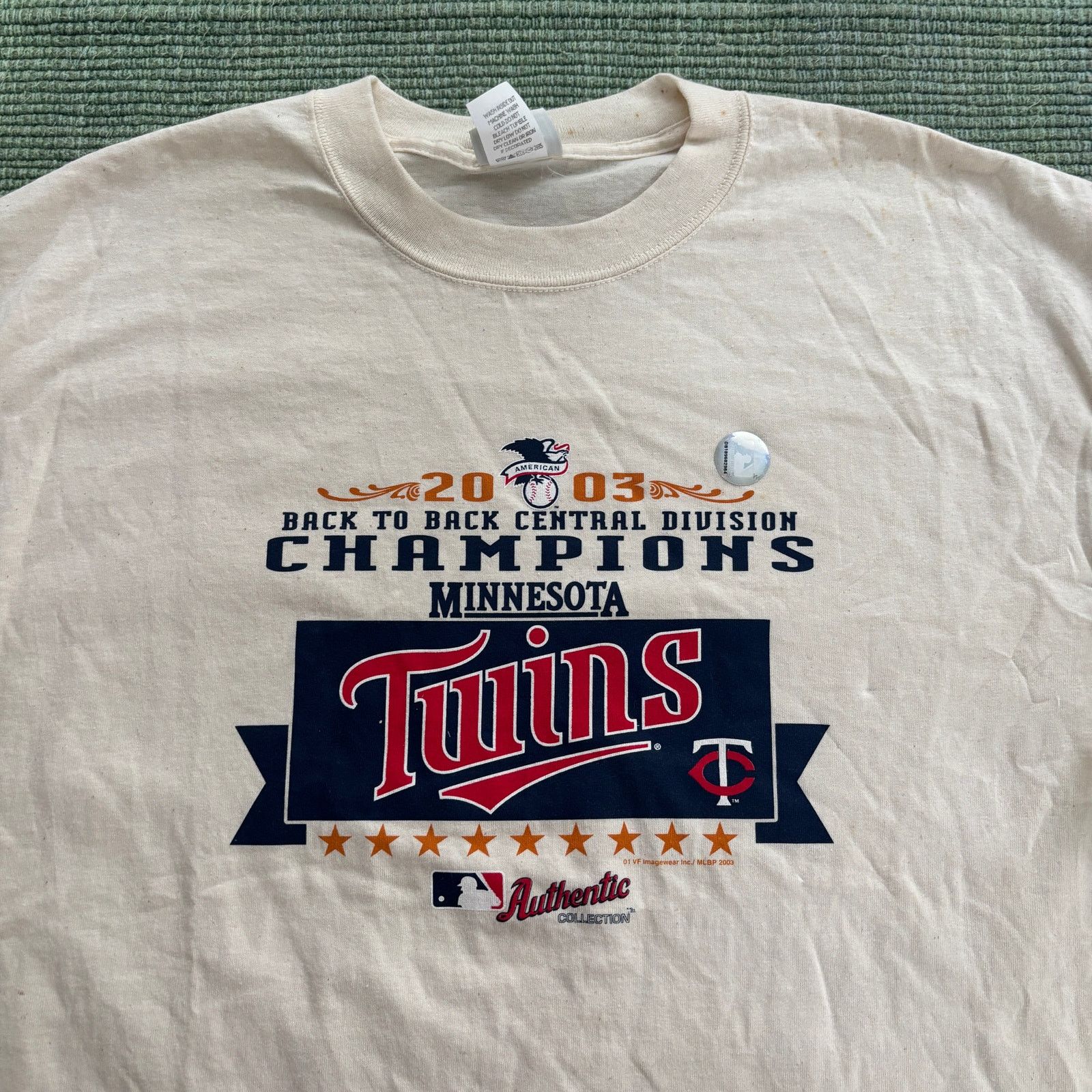 Lee × MLB × Vintage Vintage Lee 2003 Minnesota Twins Champions Tee Deadstock Size US XL / EU 56 / 4 - 2 Thumbnail