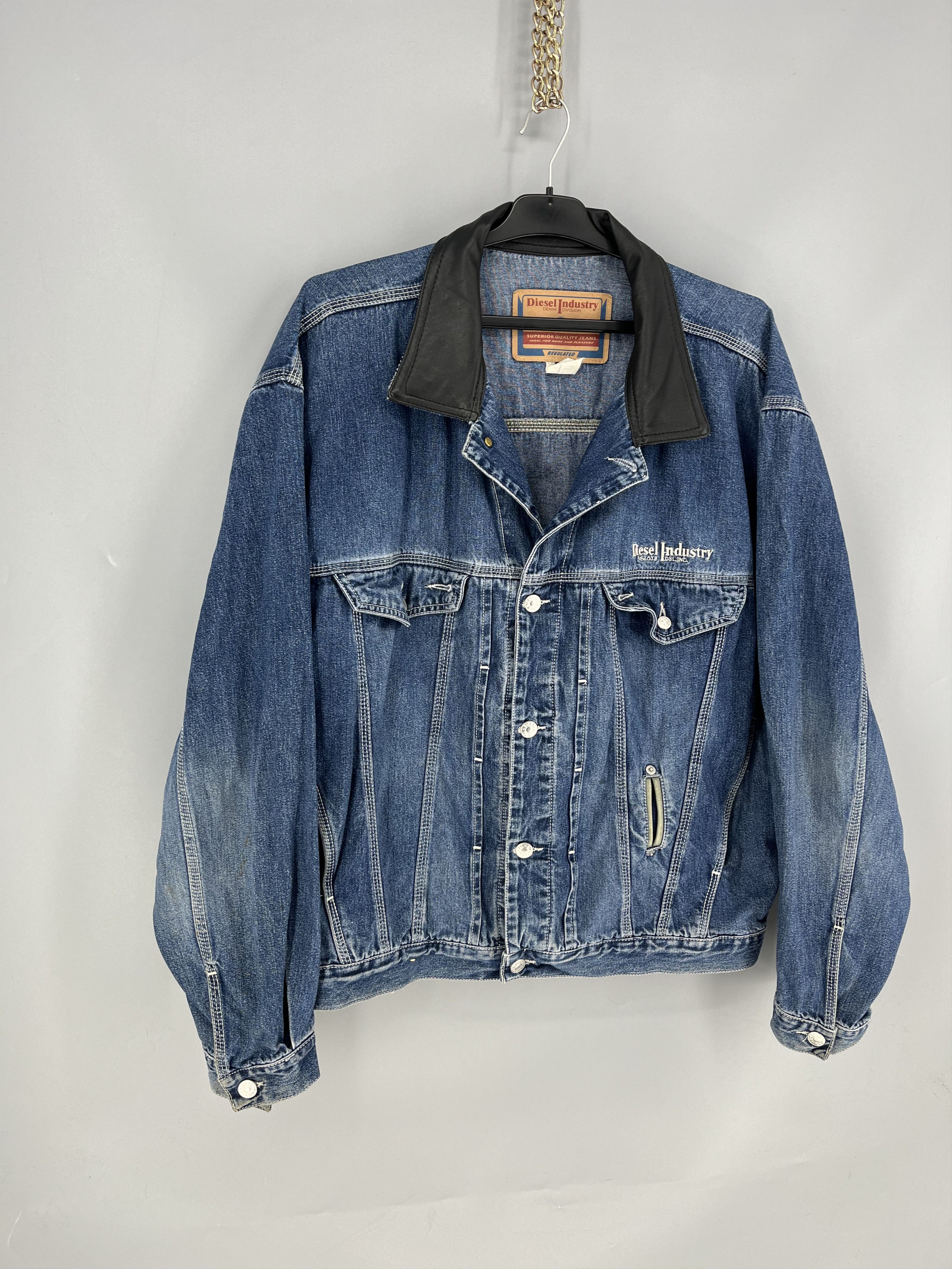 Diesel Vintage DIESEL Jacket Trucker 90s Boxy Fit Leather Rare Hype Size US XL / EU 56 / 4 - 2 Thumbnail