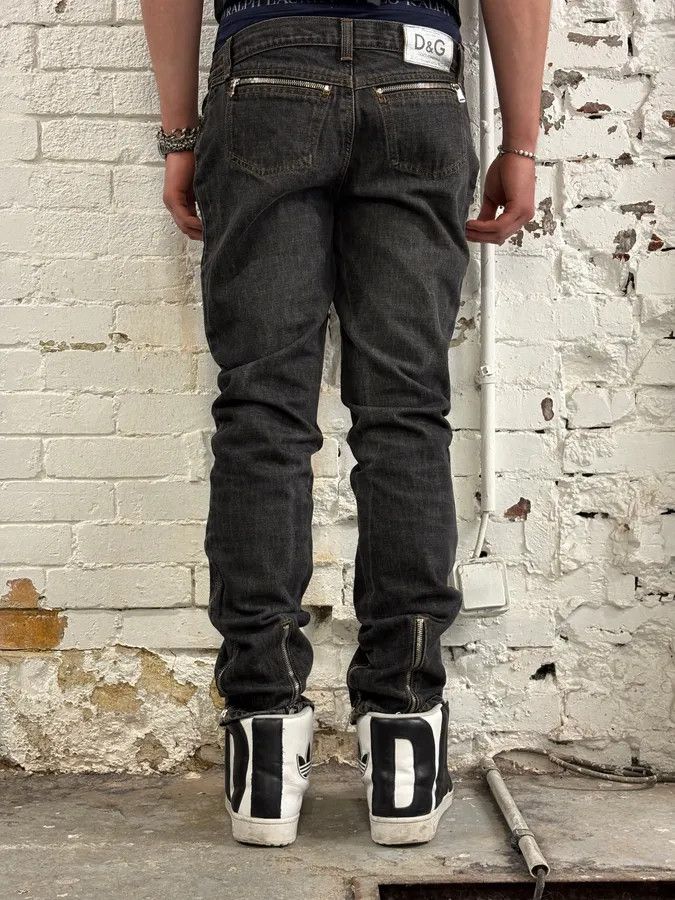 Dolce & Gabbana AW2003 Dolce & Gabbana Multi Zips Grey Denim Jeans Size US 31 - 5 Thumbnail