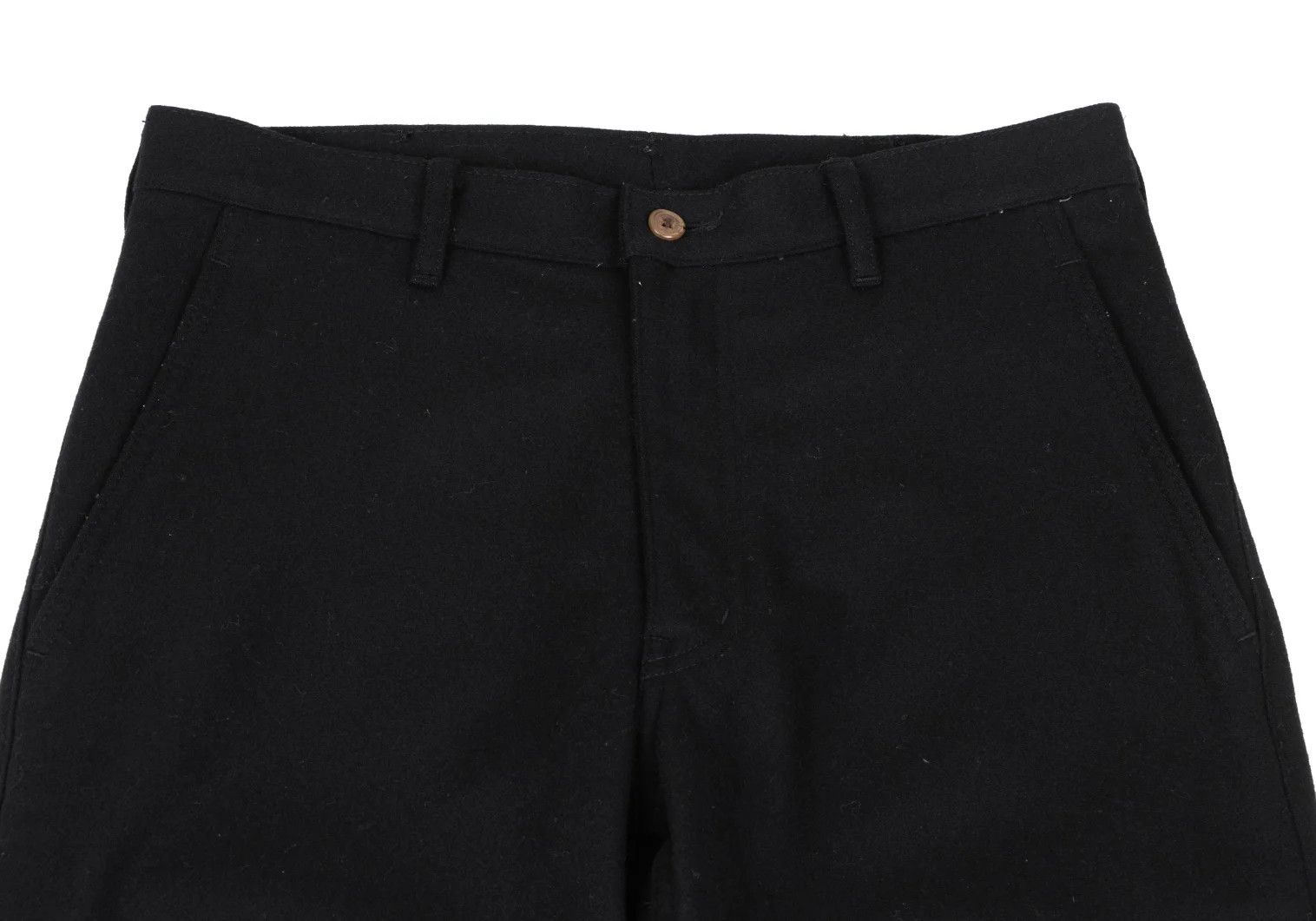 Comme des Garcons Homme Plus Wool Straight Pants in Black - Size SS Size US 36 / EU 52 - 2 Thumbnail