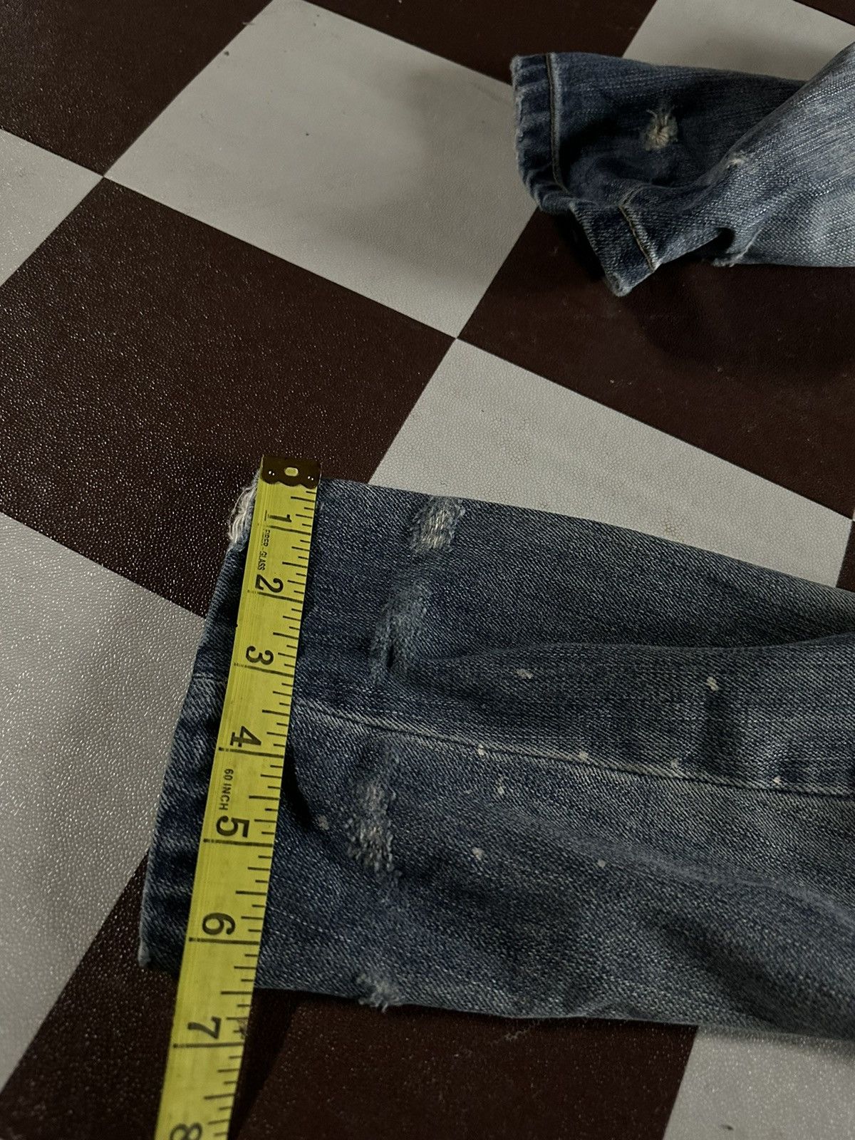 Japanese Brand Bite blue flared denim jeans Size US 30 / EU 46 - 13 Thumbnail