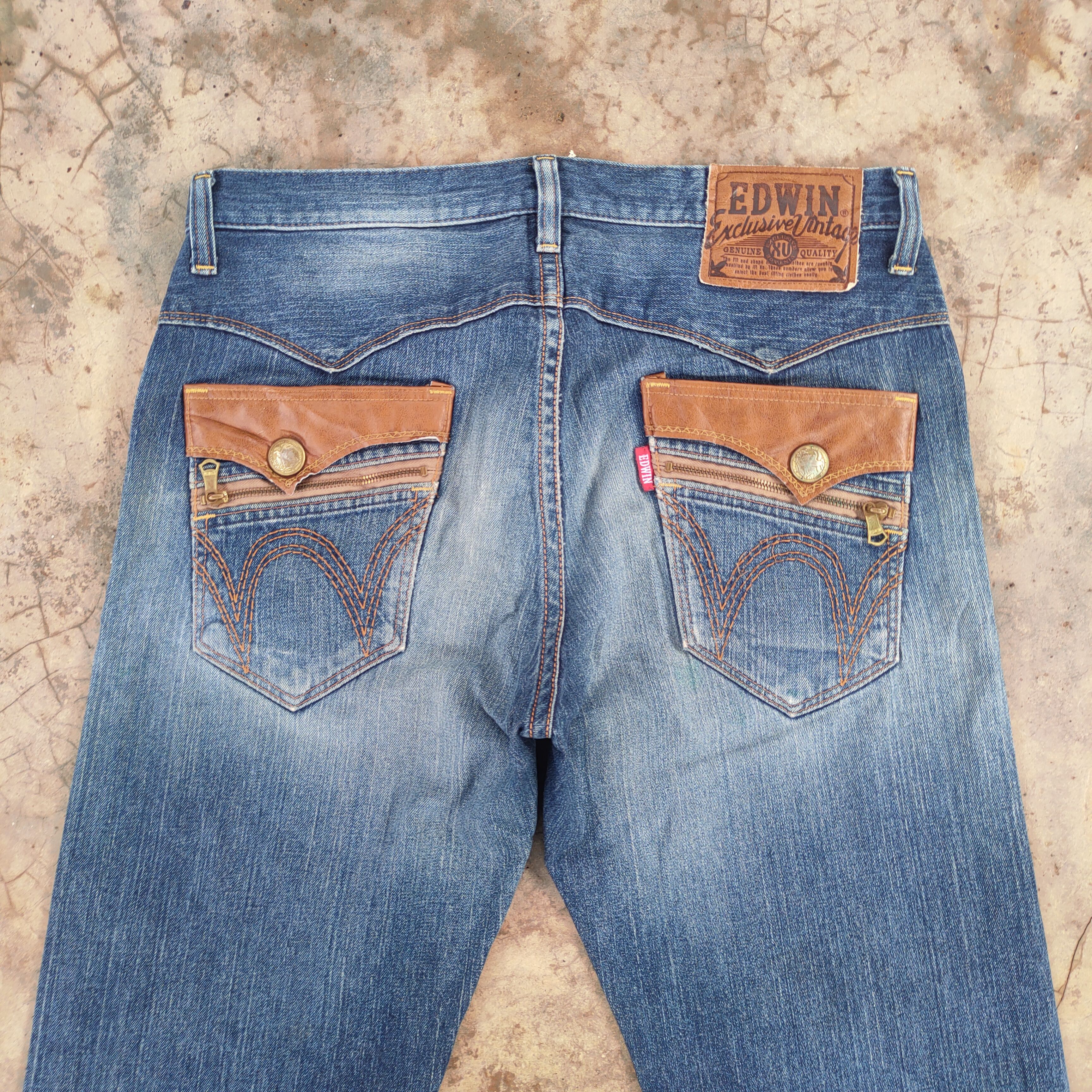 Edwin vintage Edwin faded distressed denim jeans pants Size US 38 / EU 54 - 11 Thumbnail