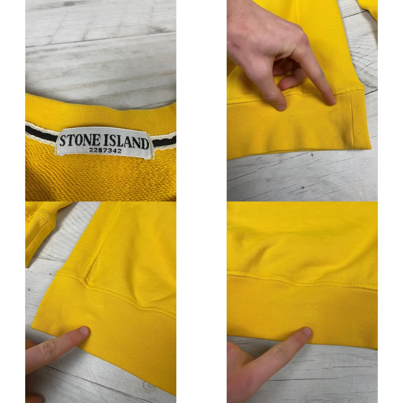Stone Island VINTAGE Stone Island Sweatshirt Men 2XL Yellow Shirt Mens Size 2XL Cotton Logo Size US XXL / EU 58 / 5 - 11 Thumbnail