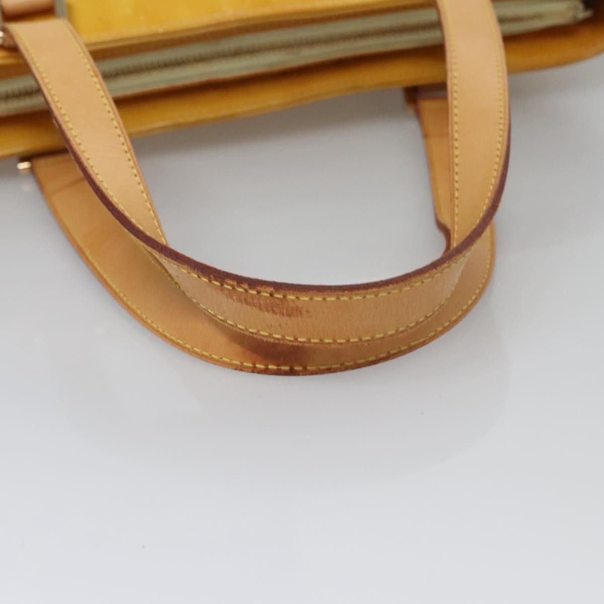 Louis Vuitton LOUIS VUITTON Monogram Vernis Houston Hand Bag Lime Yellow Size ONE SIZE - 7 Thumbnail