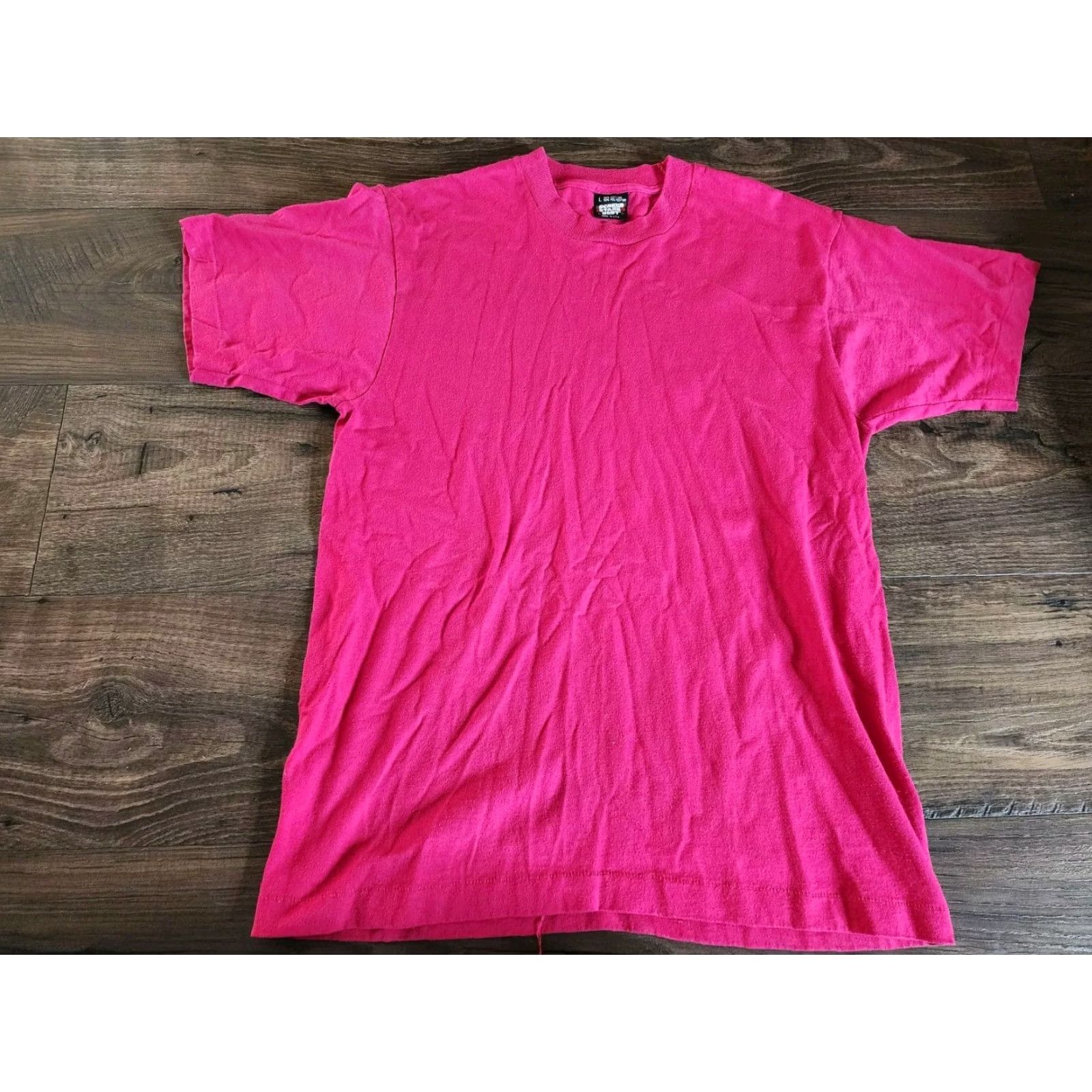 Vintage VINTAGE L Screen Stars Best Pink Blank T Shirt Single Stitch Made In USA Size US L / EU 52-54 / 3 - 2 Thumbnail