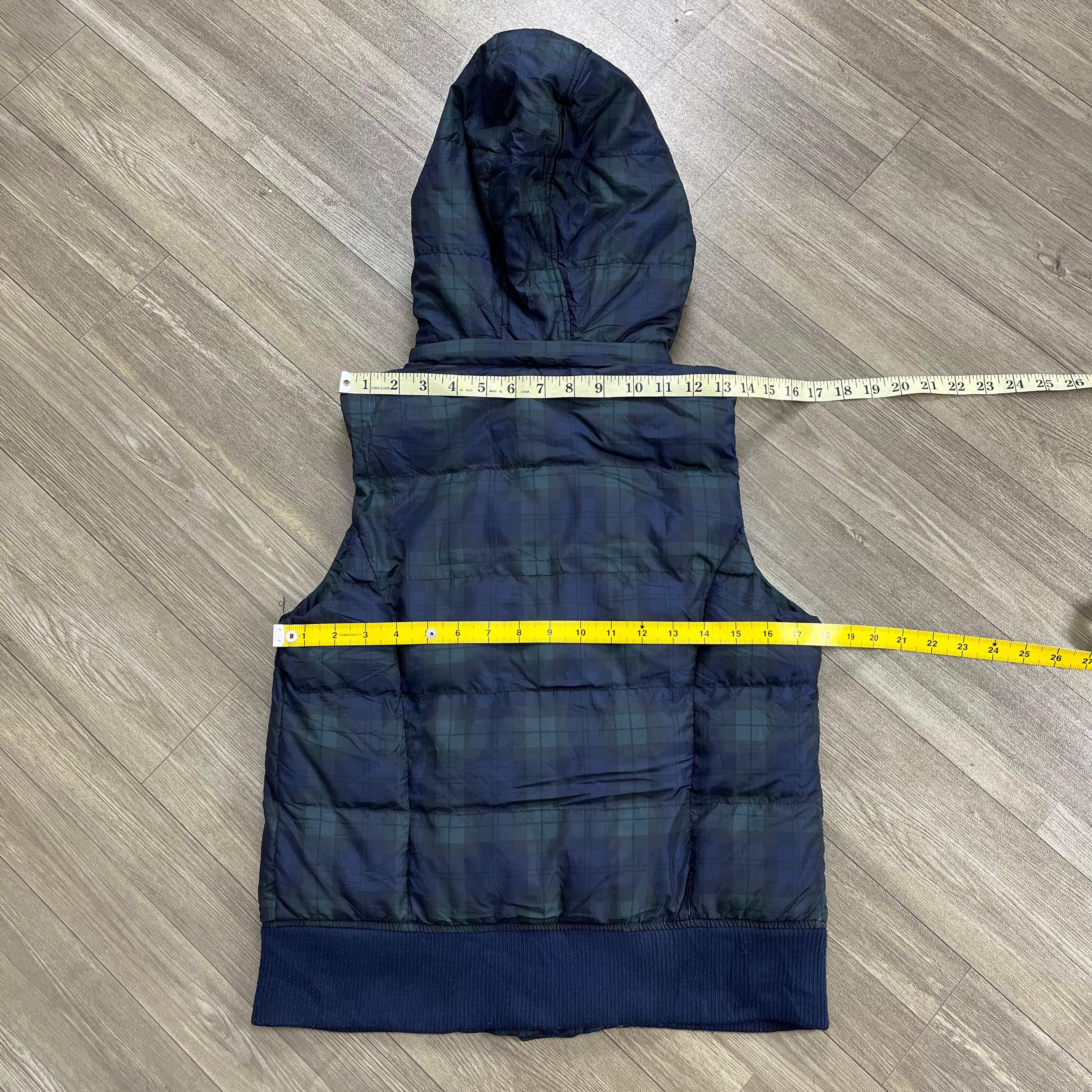 Japanese Brand 2000s Goa Style Plaid Down Jacket Fur Vest Size US M / EU 48-50 / 2 - 18 Thumbnail