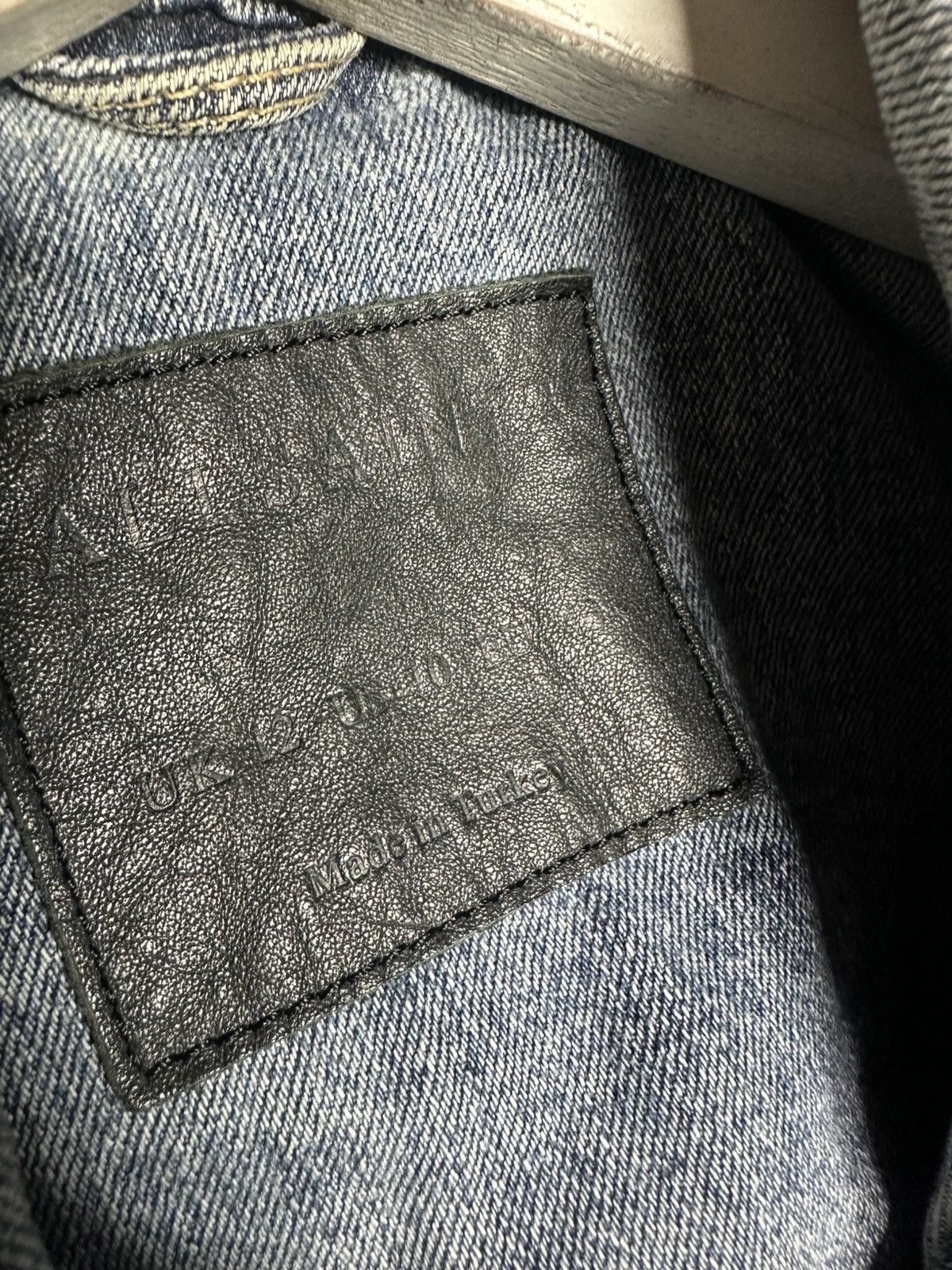 Allsaints AllSaints Suede Denim Biker Jacket Goat Leather Moto US 10 Size L / US 10 / IT 46 - 6 Thumbnail