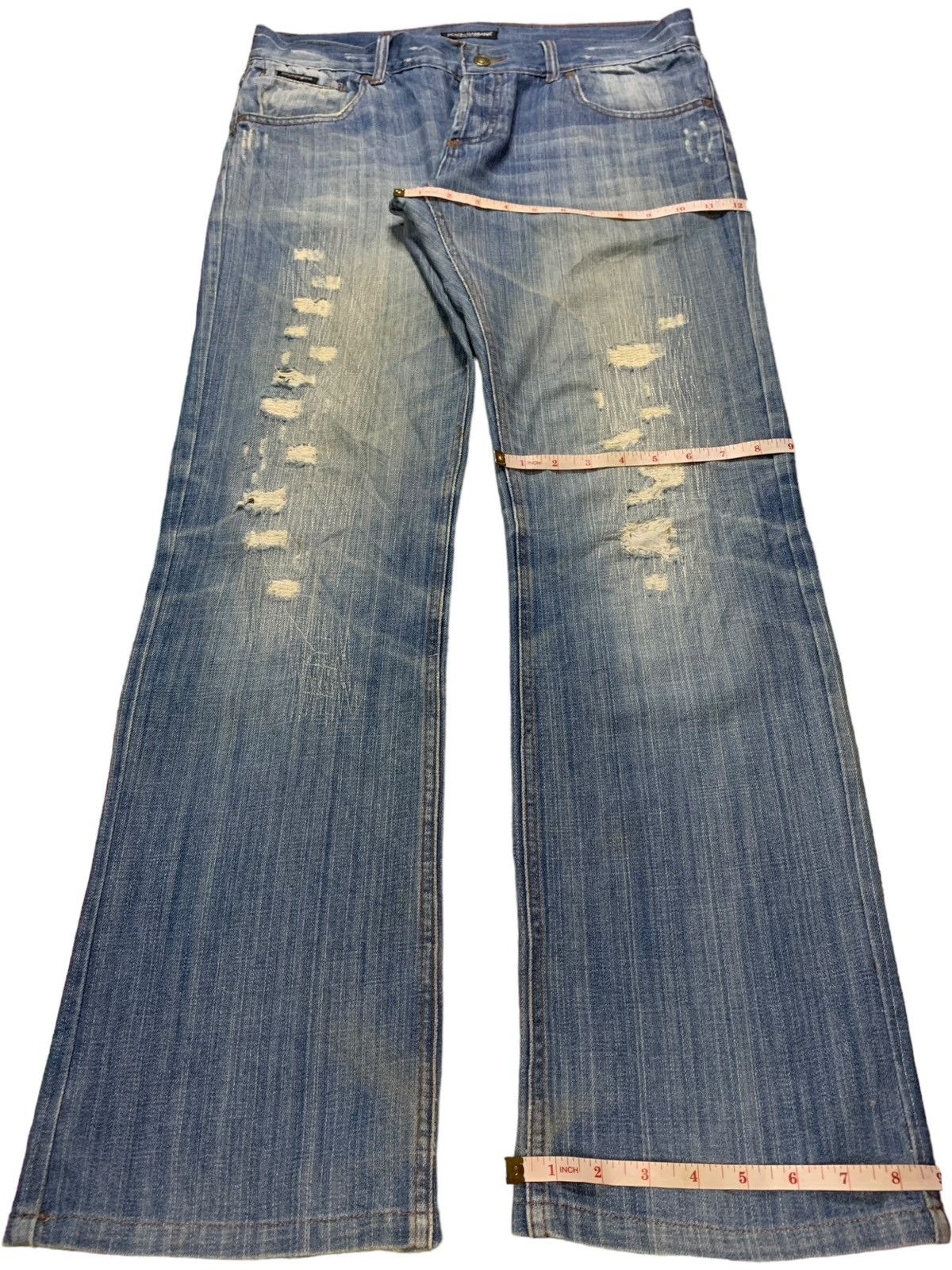 Dolce & Gabbana Vintage Italy Dolce Gabbana Mud Wash Distressed Baggy Jeans Size US 35 - 13 Thumbnail