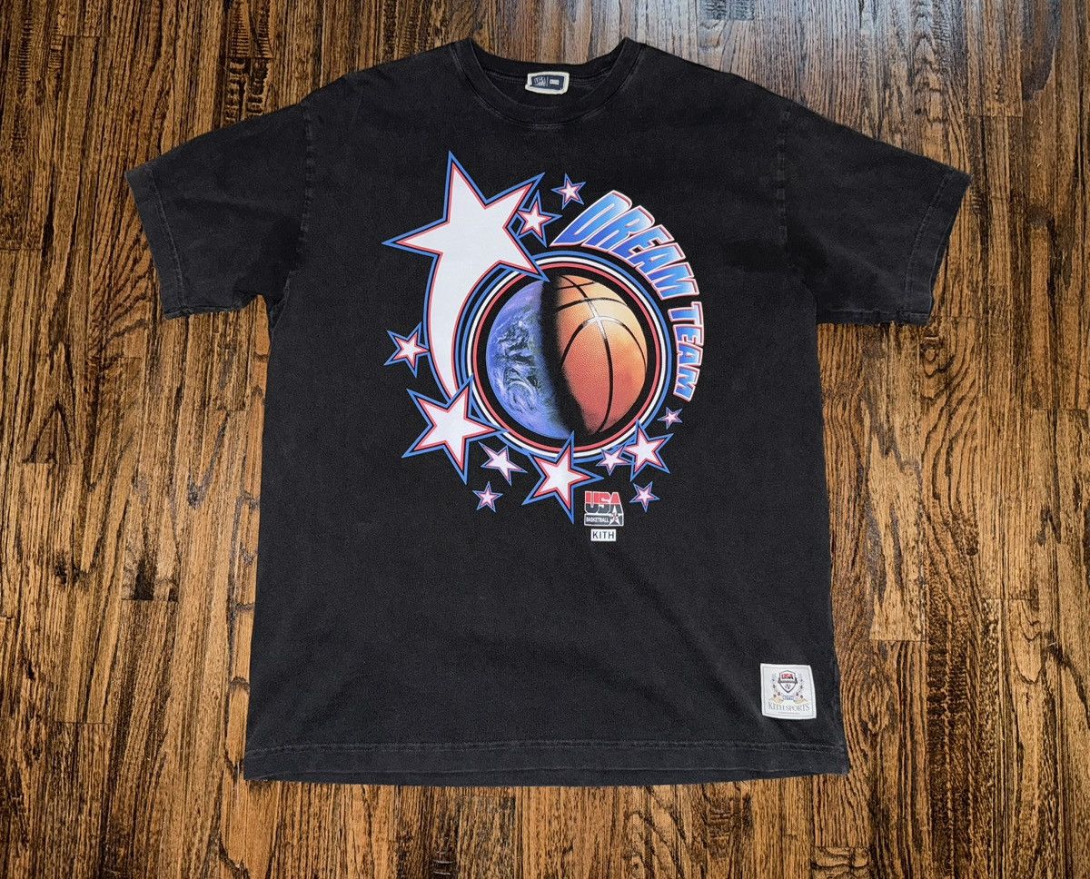 KITH X Team USA Basketball Vintage Graphic T-Shirt Sz Large