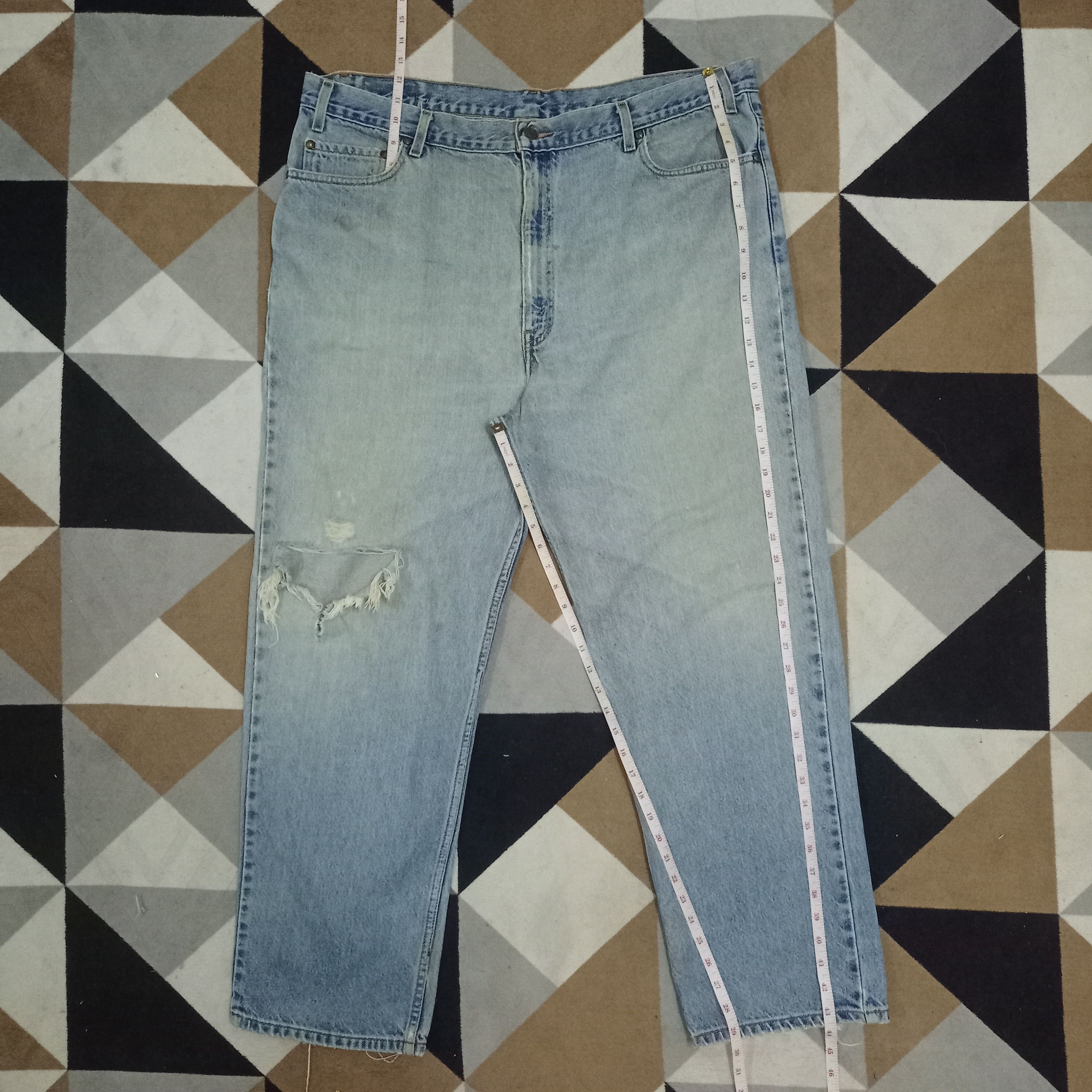 Levi's Vintage 90s Levis Orange Tab Distressed Baggy Jeans Size US 42 / EU 58 - 8 Thumbnail